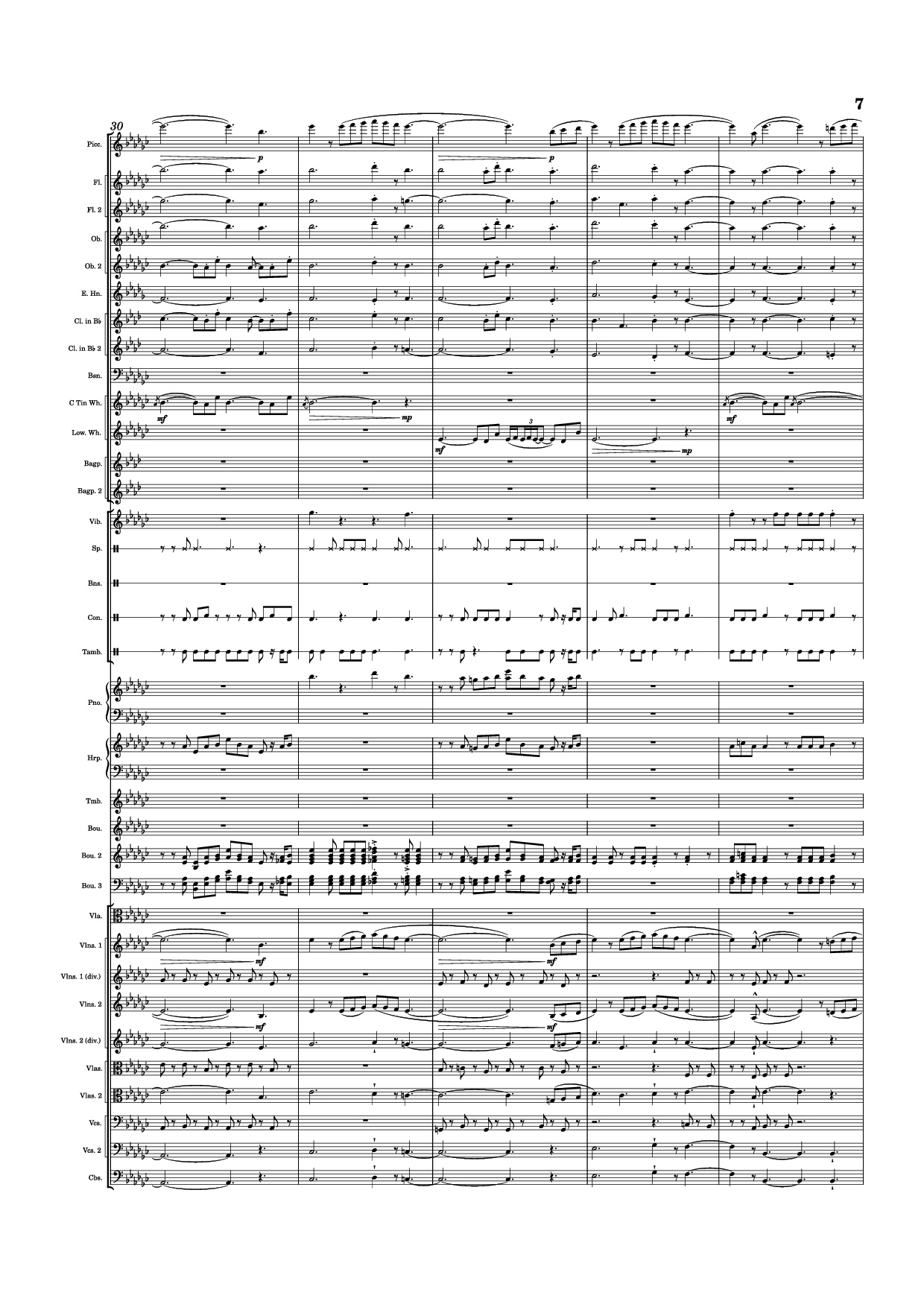 Page 7 of Sheet music PDF Piano Dusk Falls Piano - Hiroki Morishita