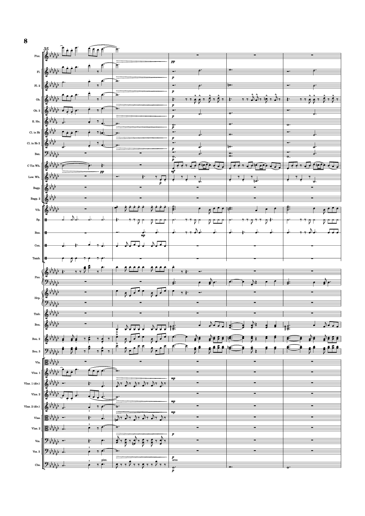 Page 8 of Sheet music PDF Piano Dusk Falls Piano - Hiroki Morishita