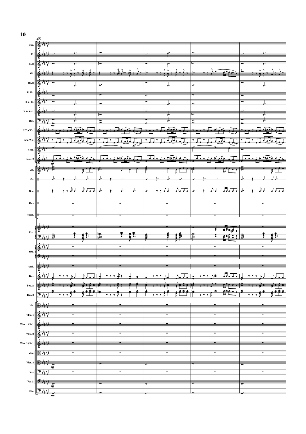 Page 10 of Sheet music PDF Piano Dusk Falls Piano - Hiroki Morishita
