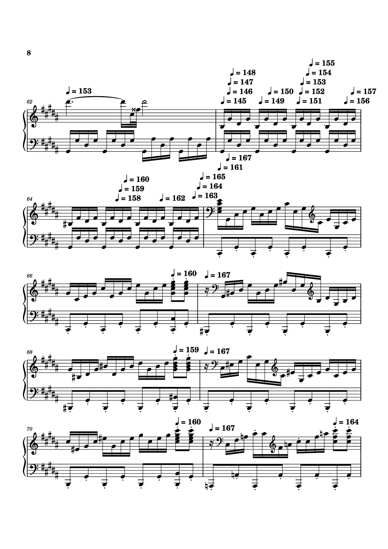 Page 8 of Sheet music PDF Moonlight Sonata 3rd Movement Piano - Kudoshinichit