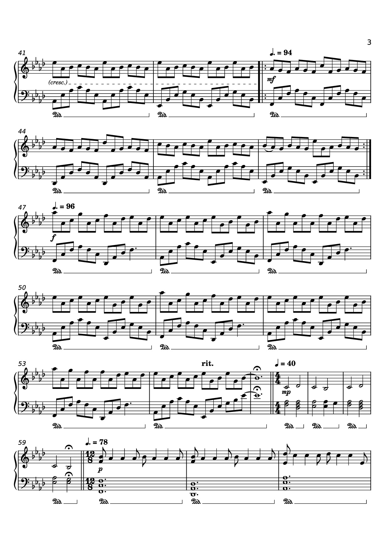 Page 3 of Sheet music PDF Piano Nuvole Bianchi Piano - Undefined