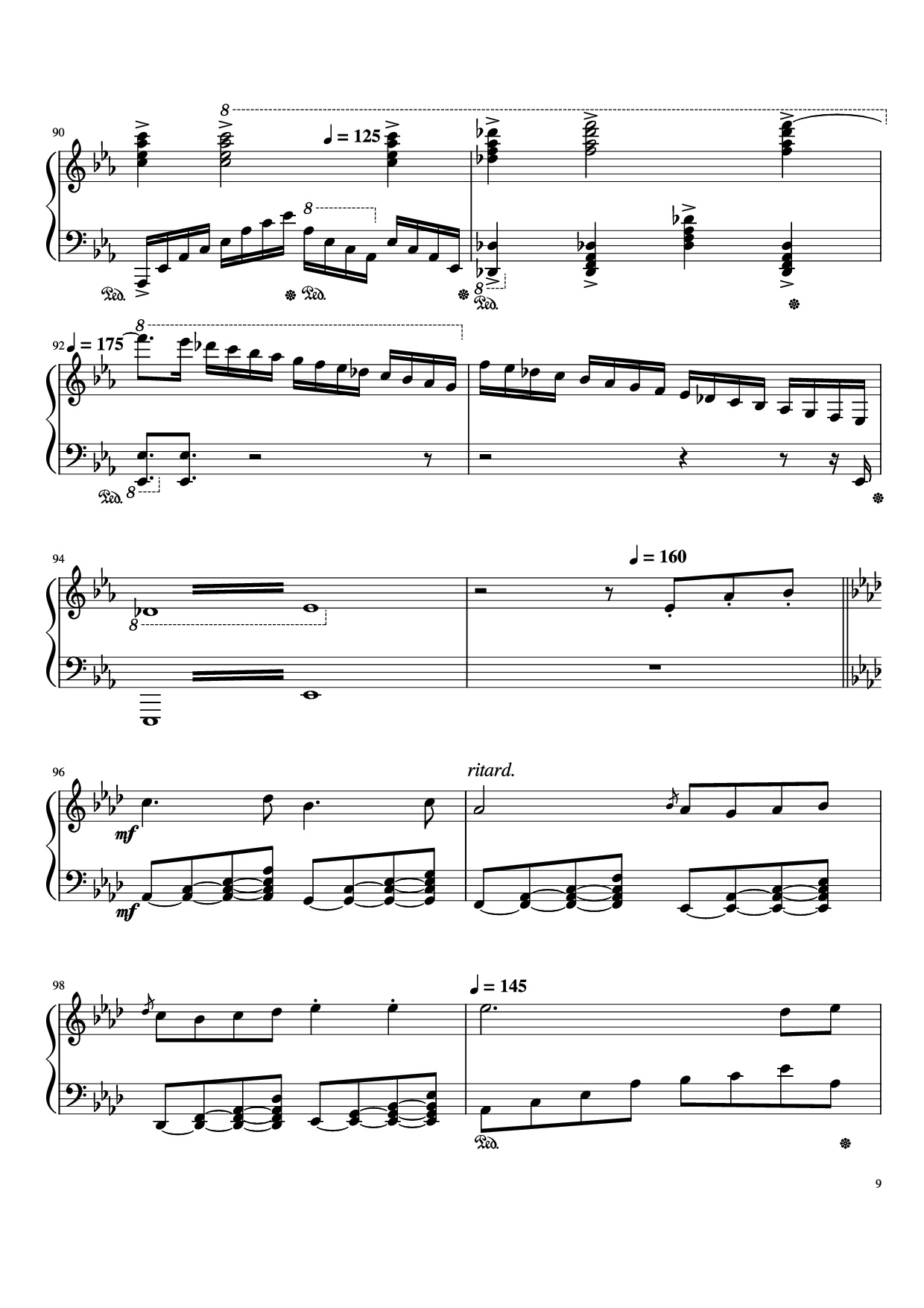 Page 9 of Sheet music PDF Piano Beethoven Virus but it