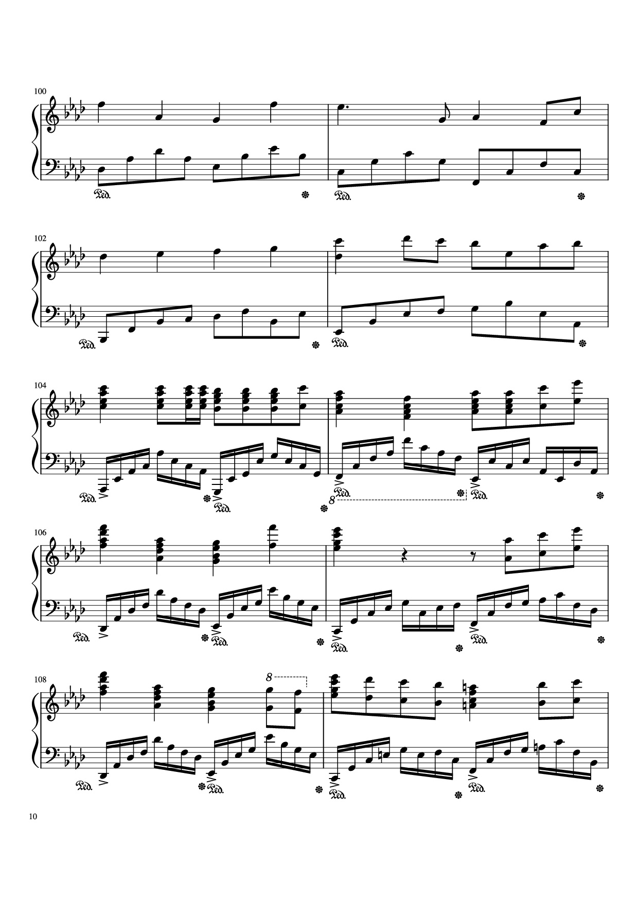 Page 10 of Sheet music PDF Piano Beethoven Virus but it