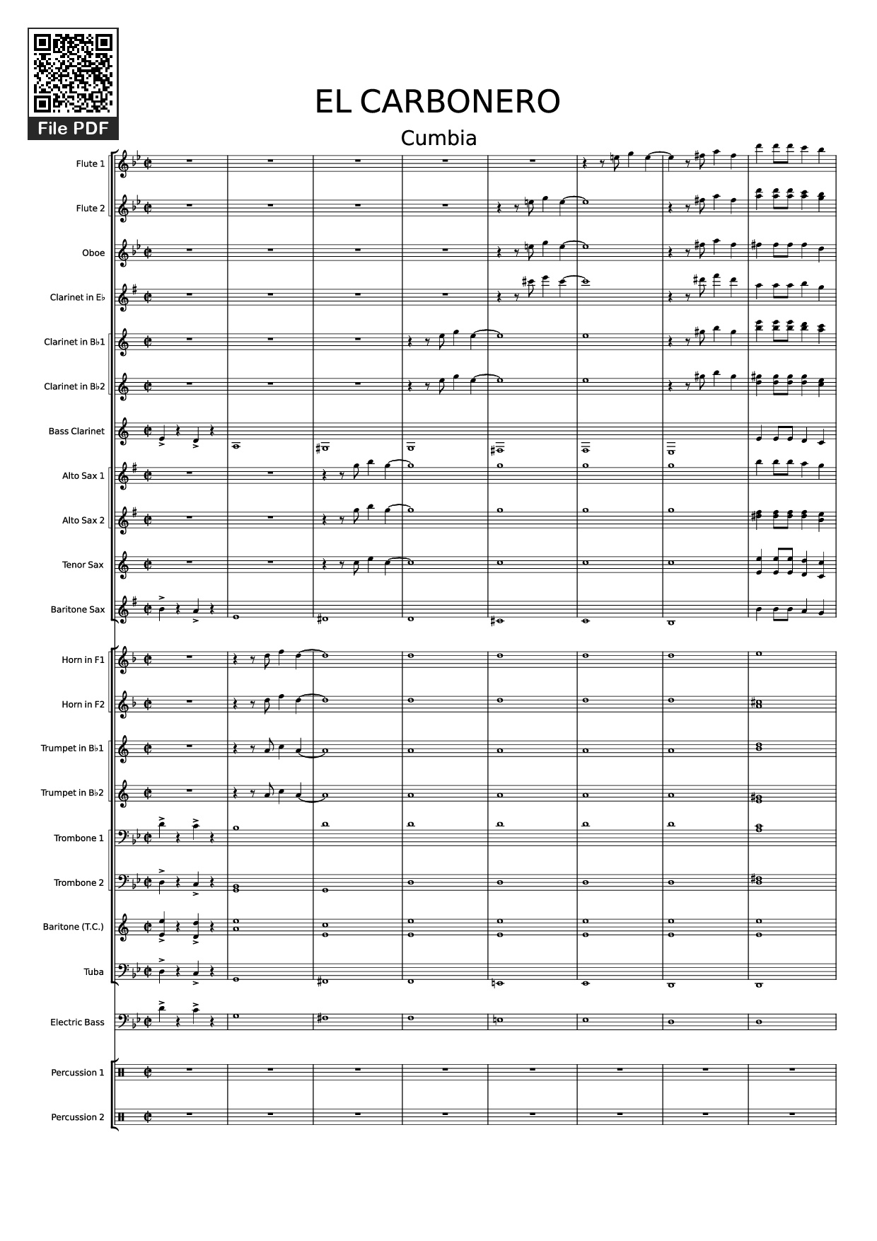 Page 1 of Sheet music PDF EL CARBONERO - Undefined