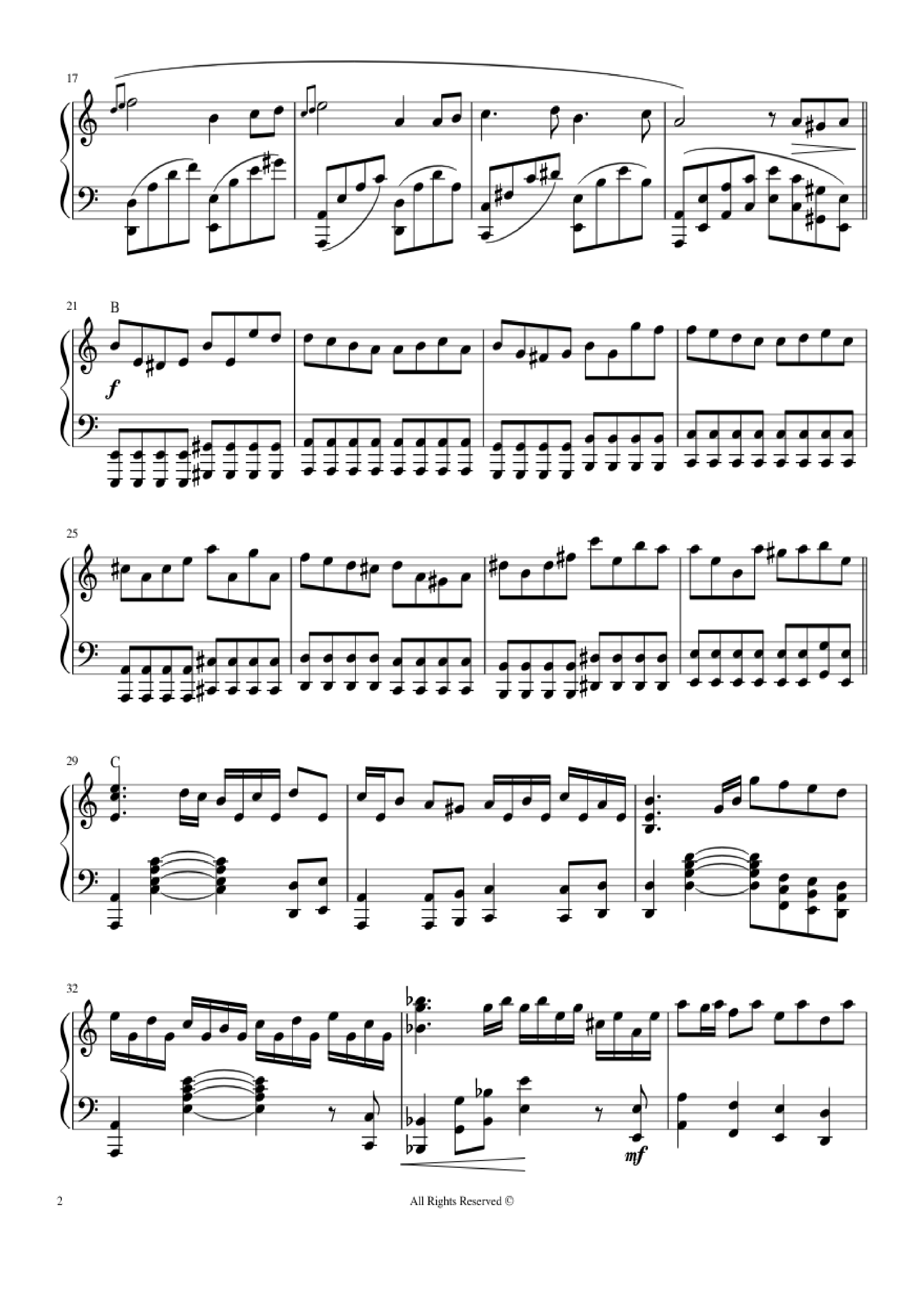 Page 2 of Sheet music PDF Piano Beethoven Virus - BanYa