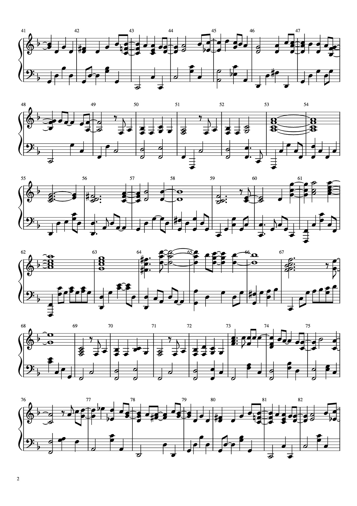 Page 2 of Sheet music PDF Piano Goodbye Marylou Piano - Undefined
