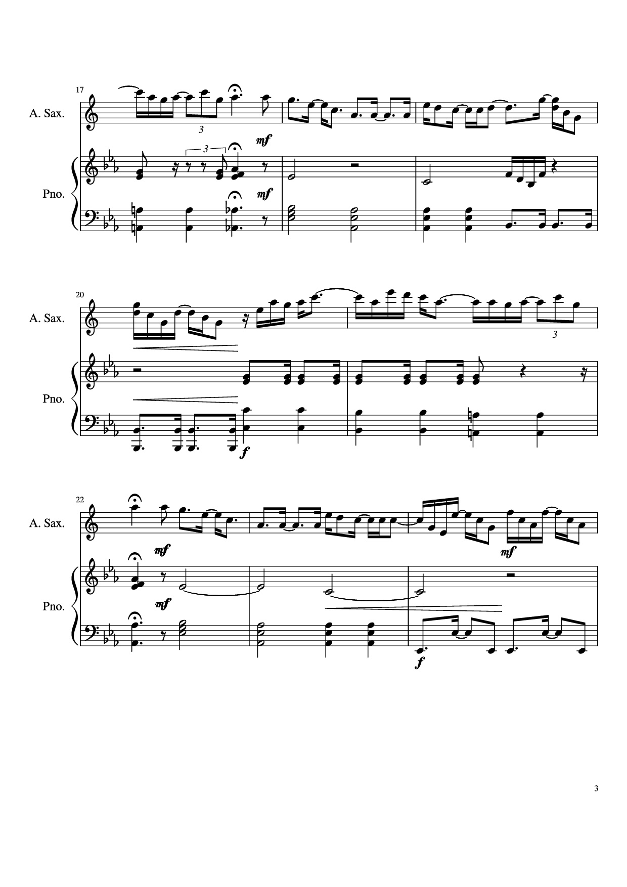 Page 3 of Sheet music PDF Piano Your Song Piano - Damon McLean