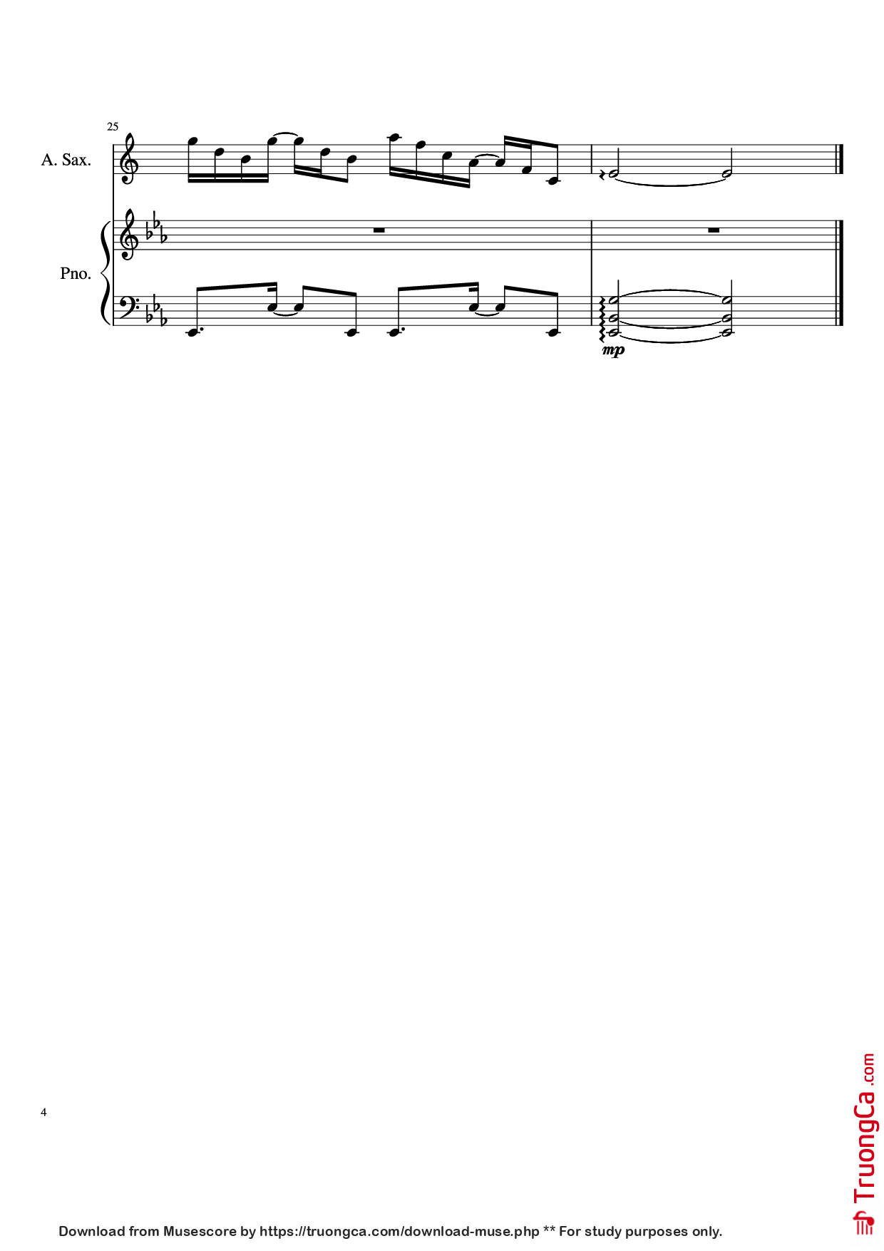 Page 4 of Sheet music PDF Piano Your Song Piano - Damon McLean