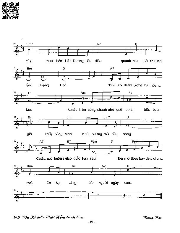 Page 2 of Sheet music PDF Hoàng Hạc - Nguyễn Đình Phùng