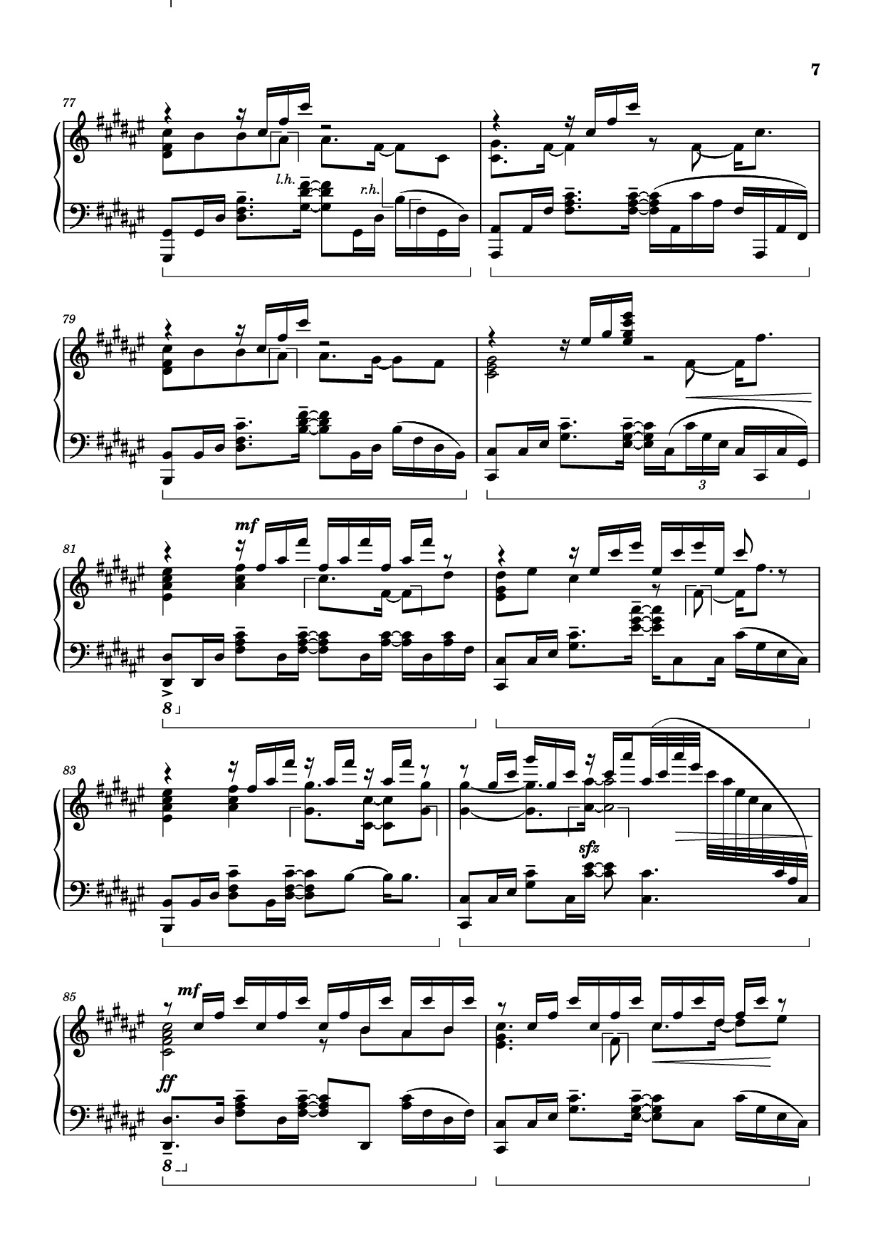 Page 7 of Sheet music PDF Piano Bios Piano - Original Music by Hiroyuki Sawano