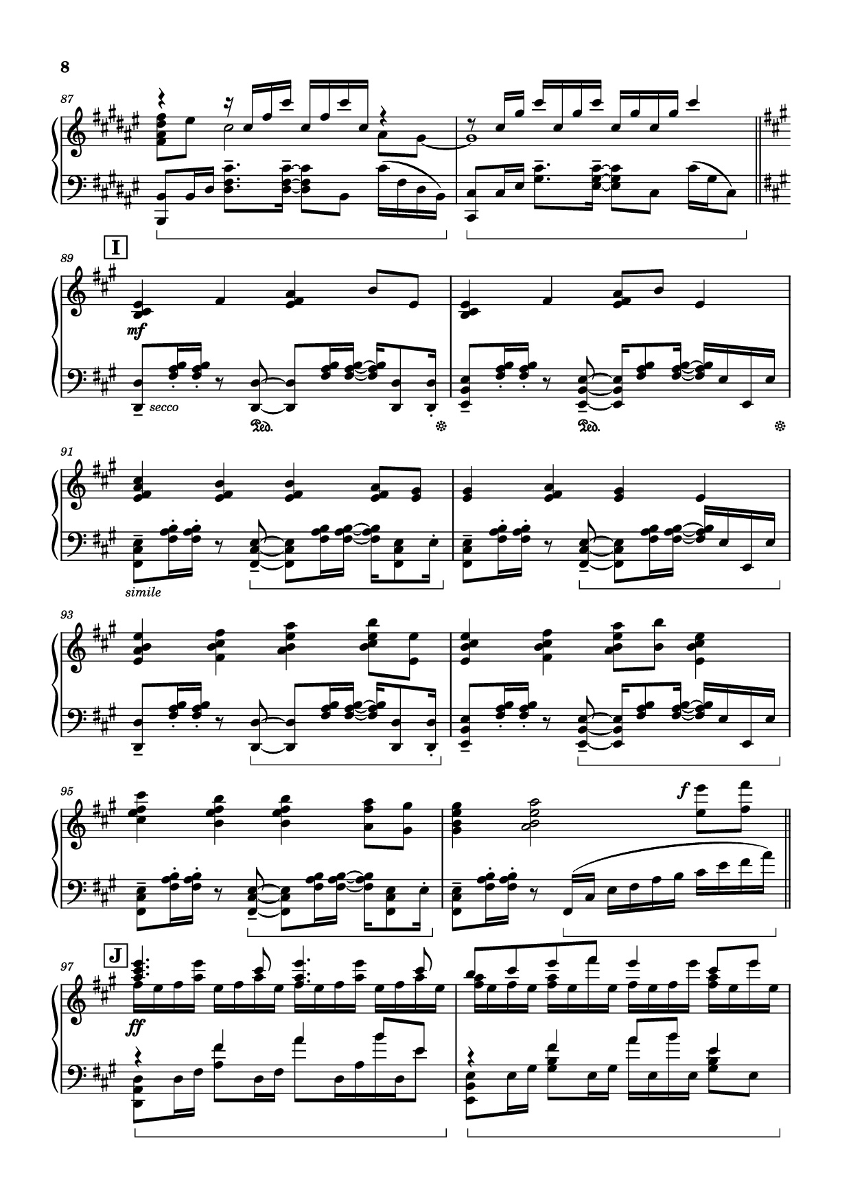 Page 8 of Sheet music PDF Piano Bios Piano - Original Music by Hiroyuki Sawano