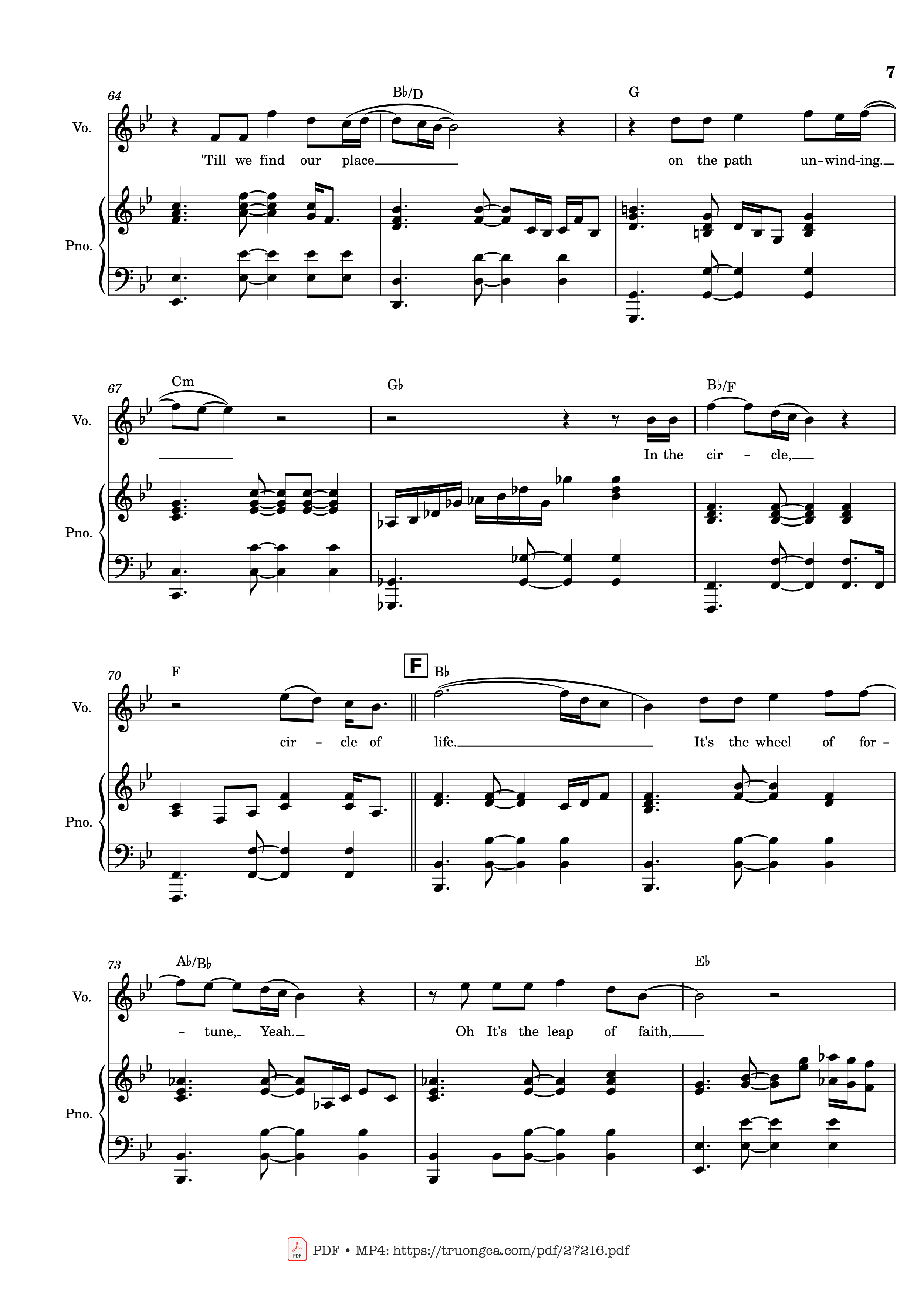 Page 7 of Sheet music PDF Piano Circle of Life Piano & Vocal - Elton John