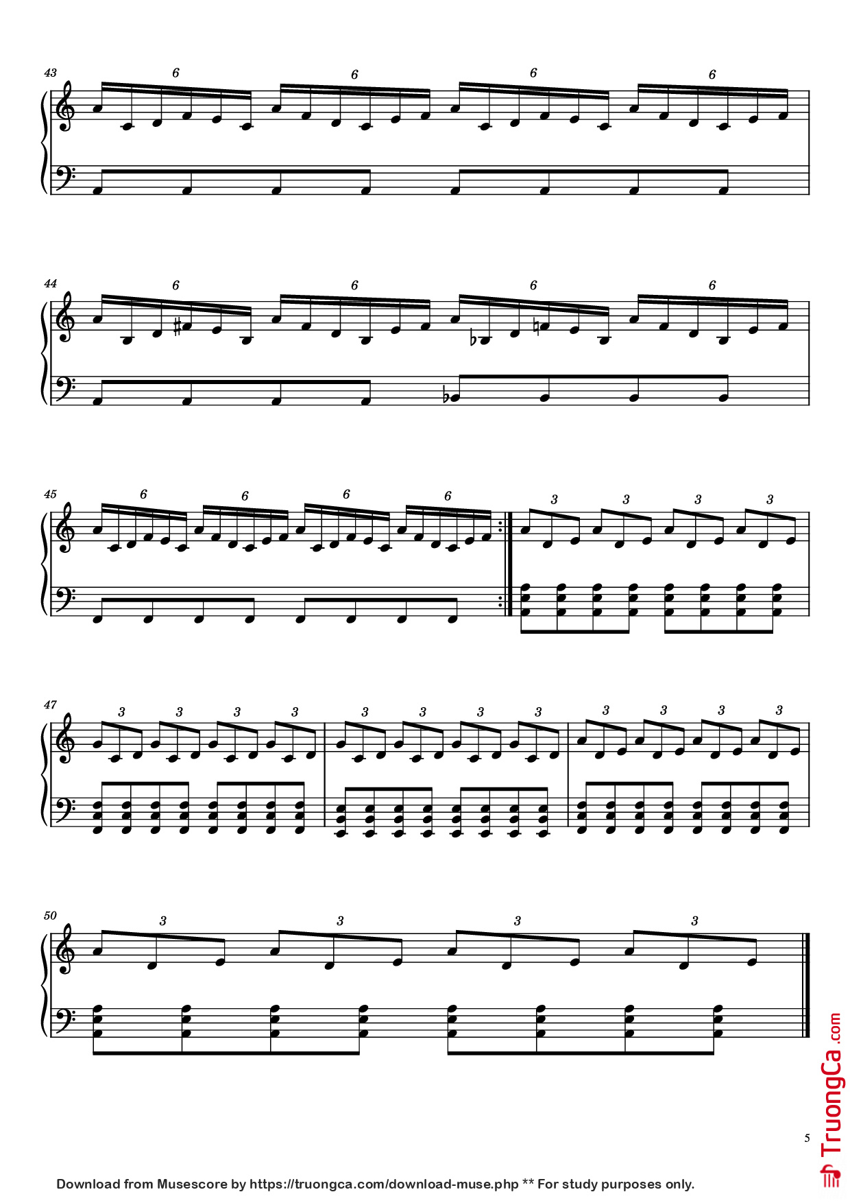Page 5 of Sheet music PDF Piano Daydreaming Piano - Undefined