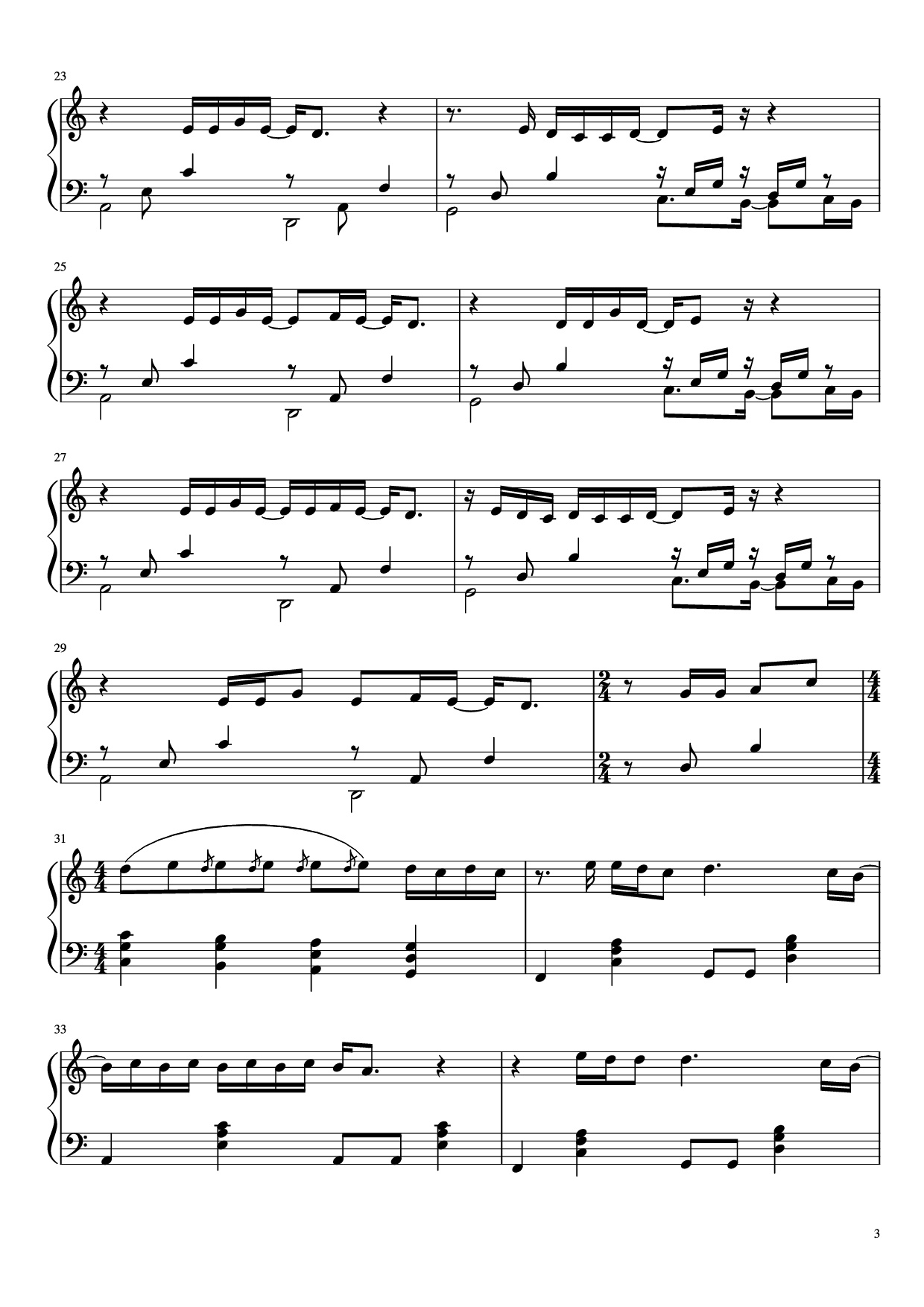 Page 3 of Sheet music PDF Piano Don