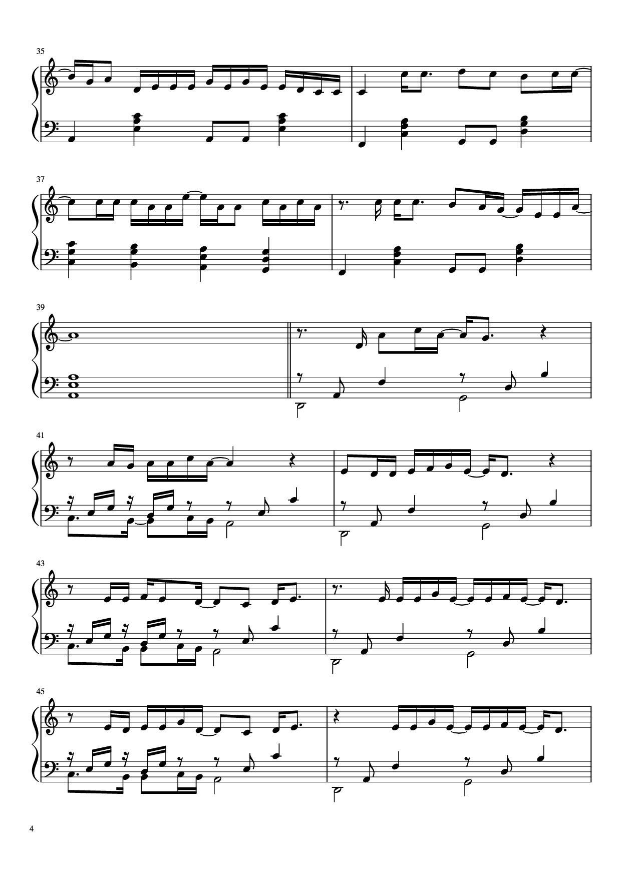 Page 4 of Sheet music PDF Piano Don