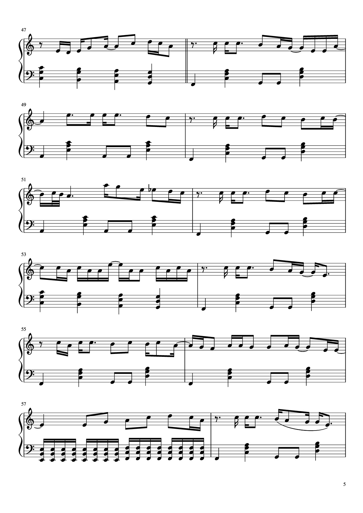 Page 5 of Sheet music PDF Piano Don
