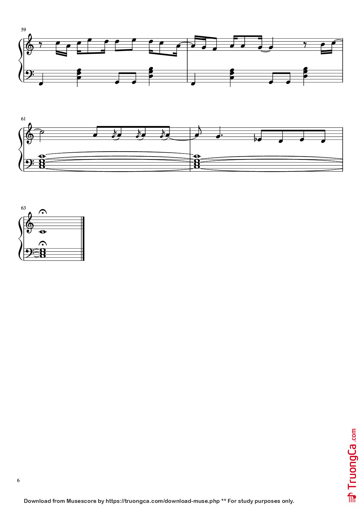 Page 6 of Sheet music PDF Piano Don