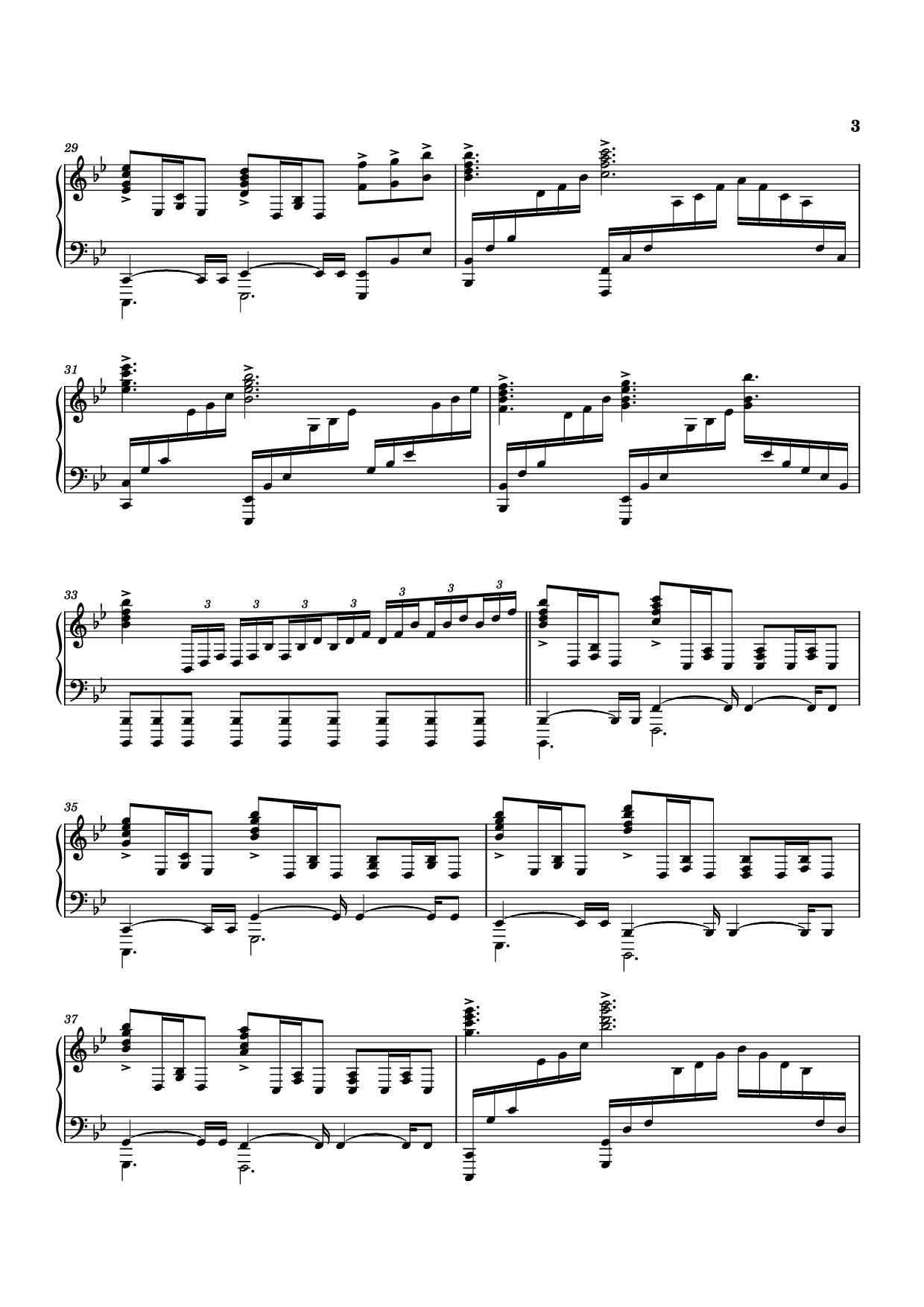 Page 3 of Sheet music PDF Piano Planet Earth II Suite Piano - Music by Hans Zimmer, Billie Ray Fingers