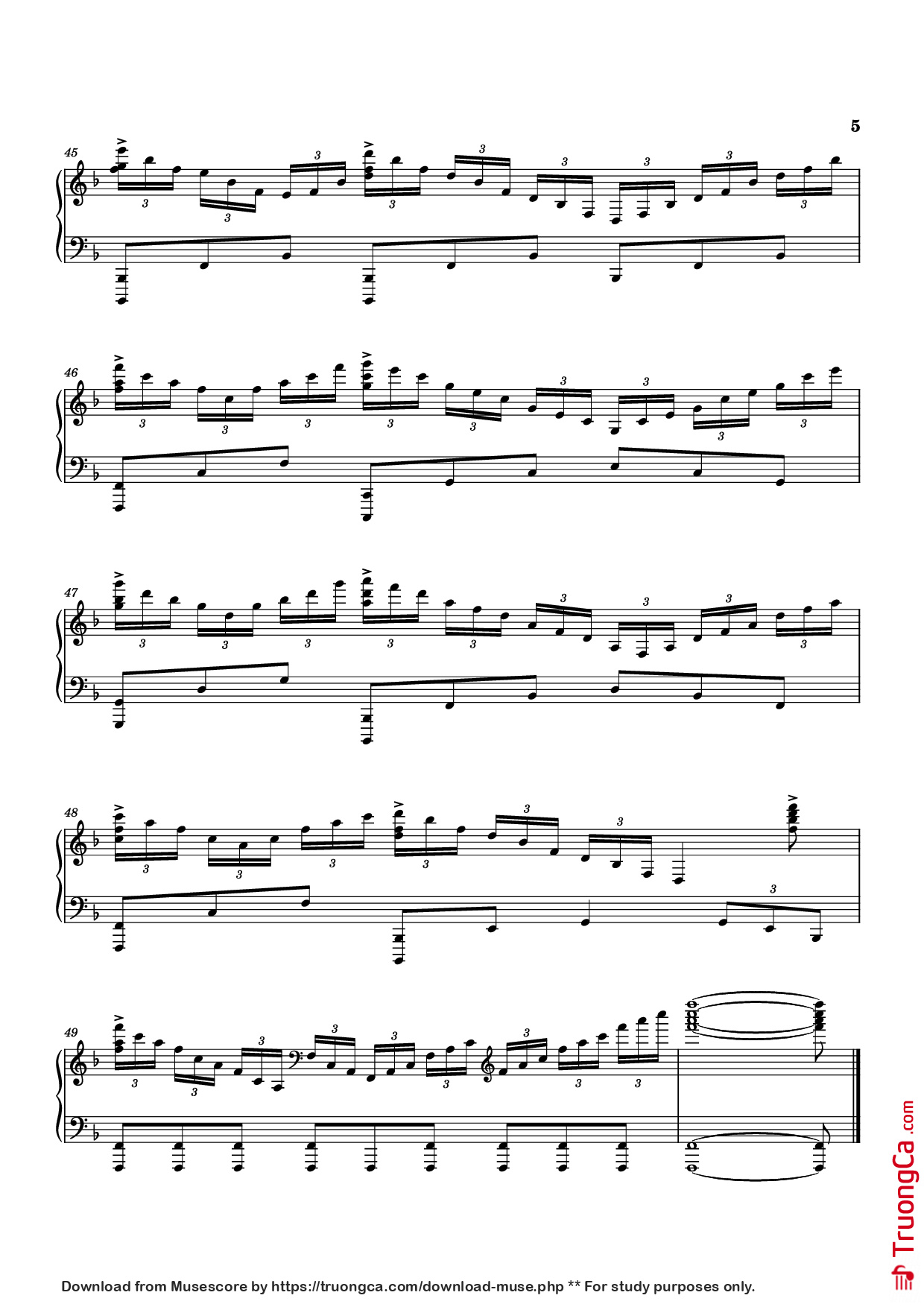 Page 5 of Sheet music PDF Piano Planet Earth II Suite Piano - Music by Hans Zimmer, Billie Ray Fingers