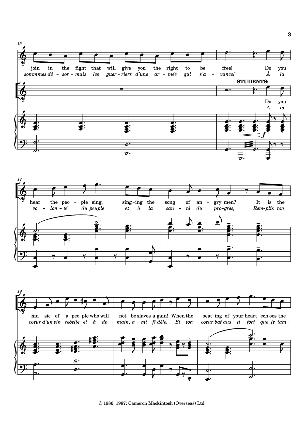 Page 3 of Sheet music PDF The People’s Song Piano - ALAIN BOULIL and