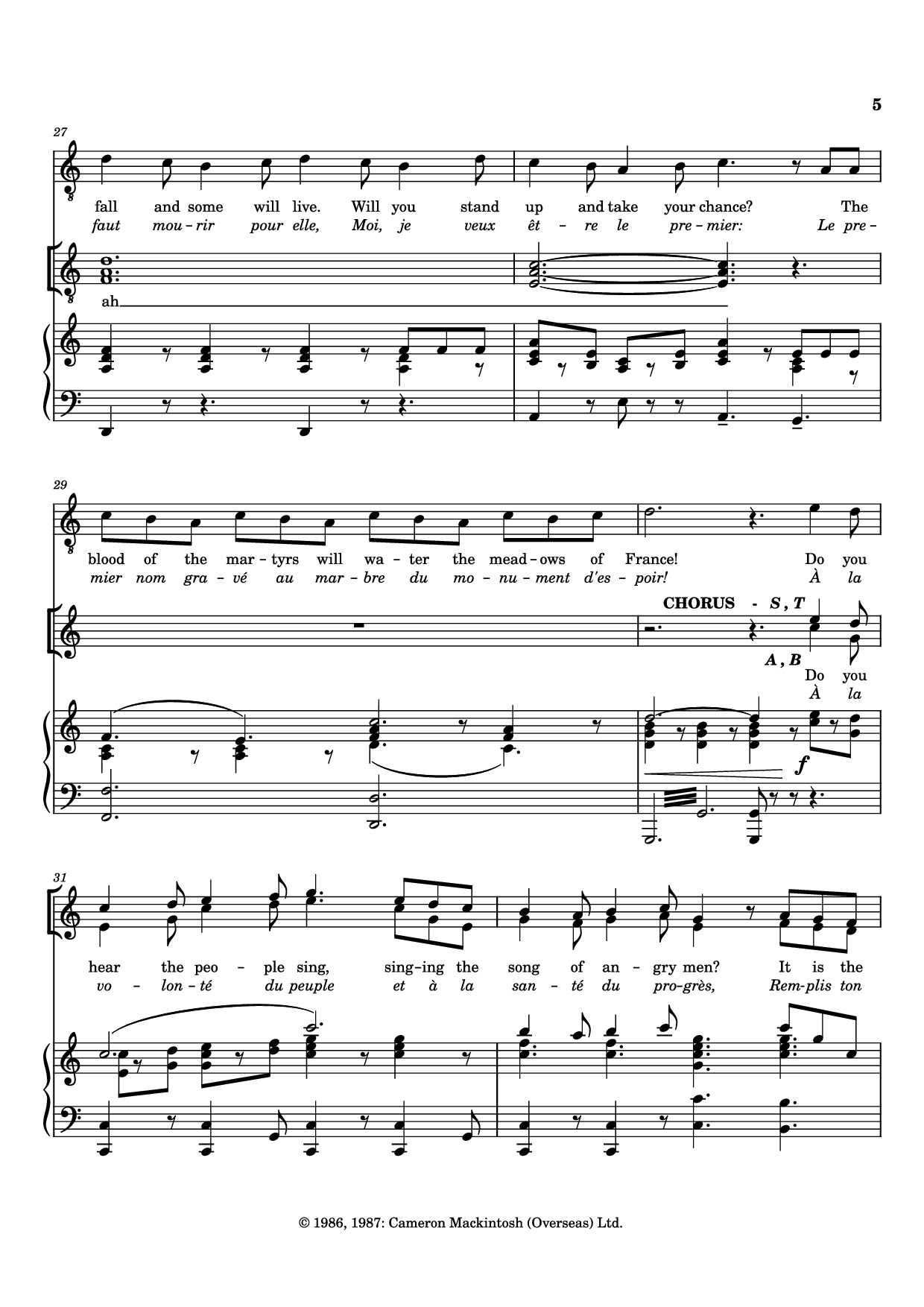 Page 5 of Sheet music PDF The People’s Song Piano - ALAIN BOULIL and