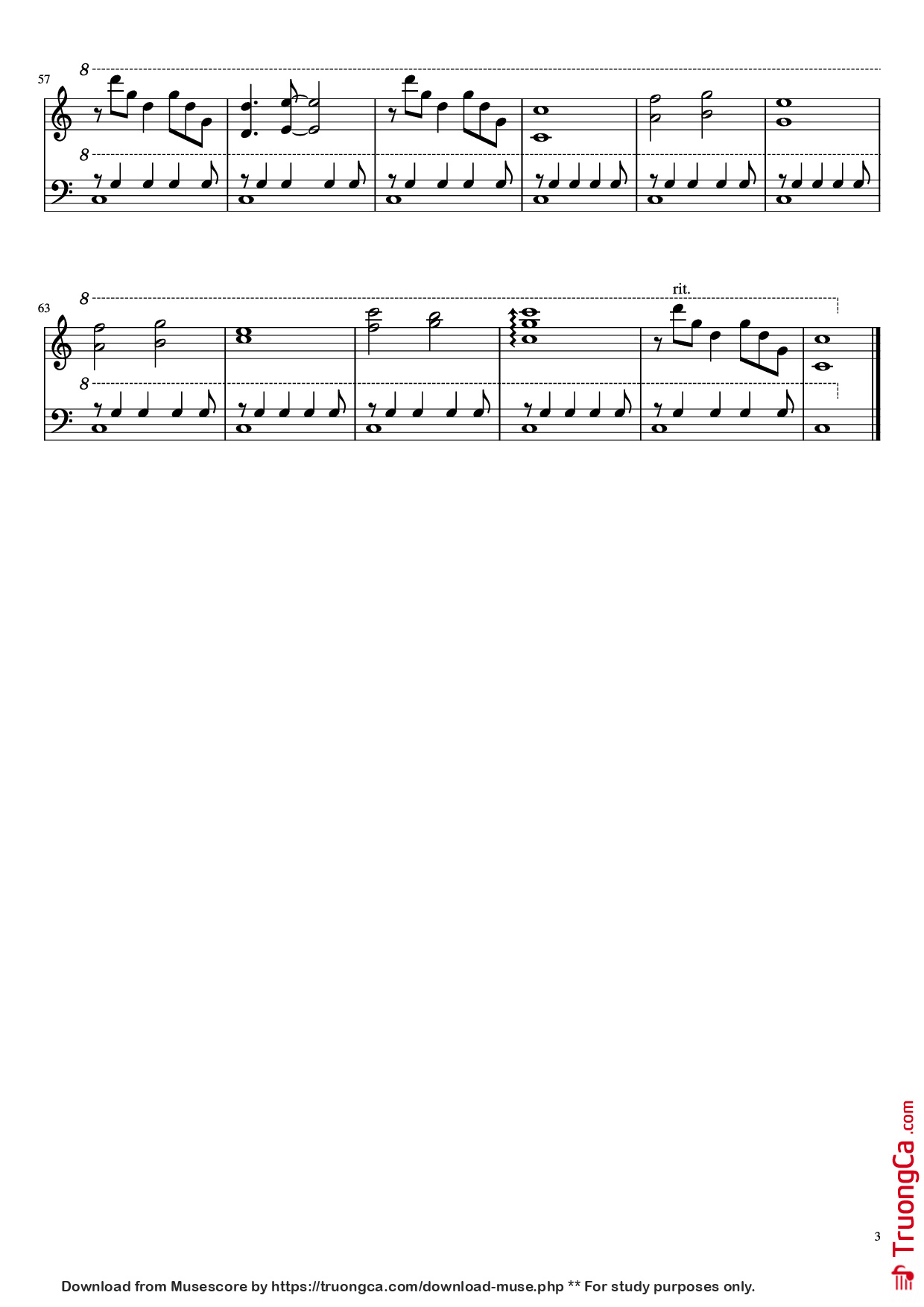 Page 3 of Sheet music PDF Piano Forrest Gump Piano - Undefined