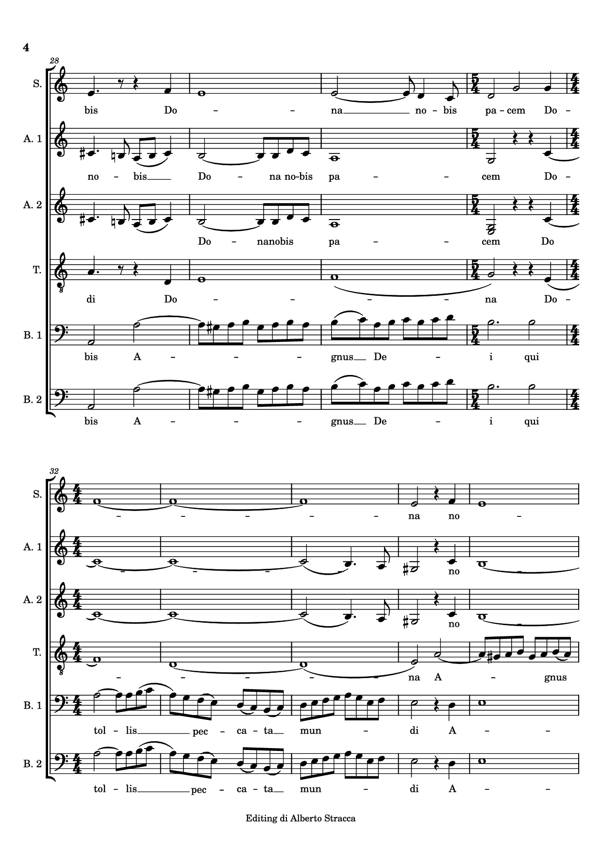 Page 4 of Sheet music PDF AGNUS DEI - Samuel BARBER