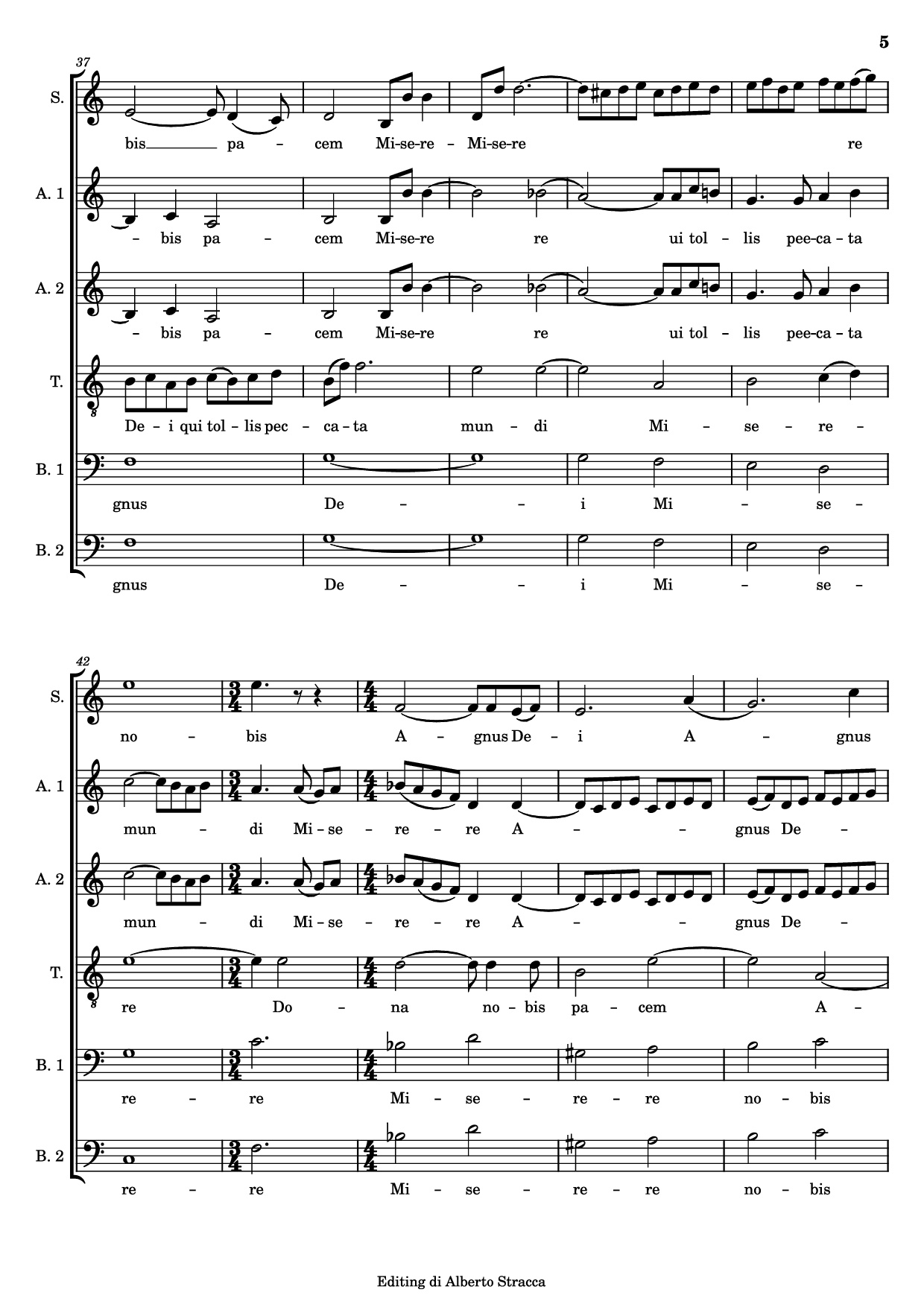 Page 5 of Sheet music PDF AGNUS DEI - Samuel BARBER