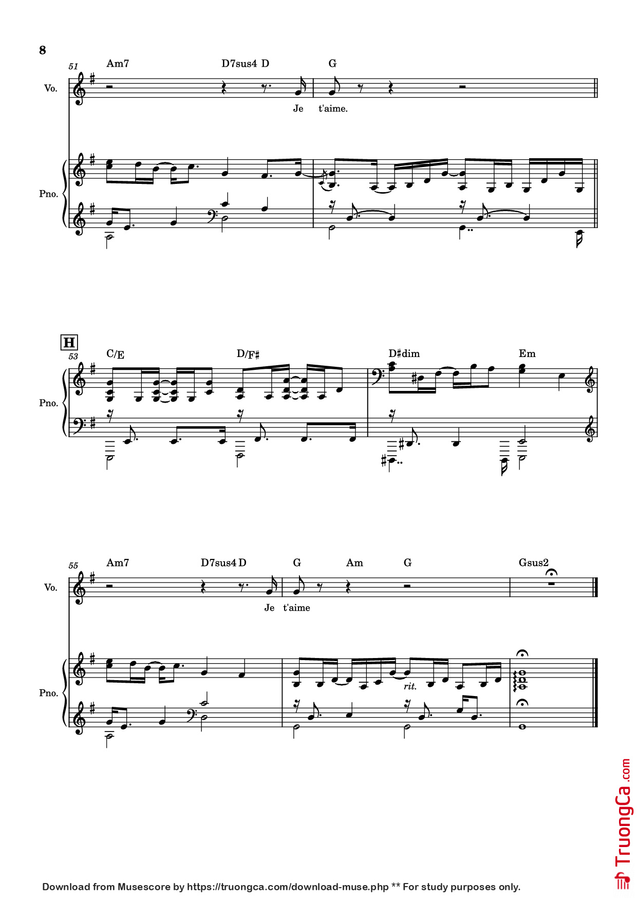 Page 8 of Sheet music PDF Piano J