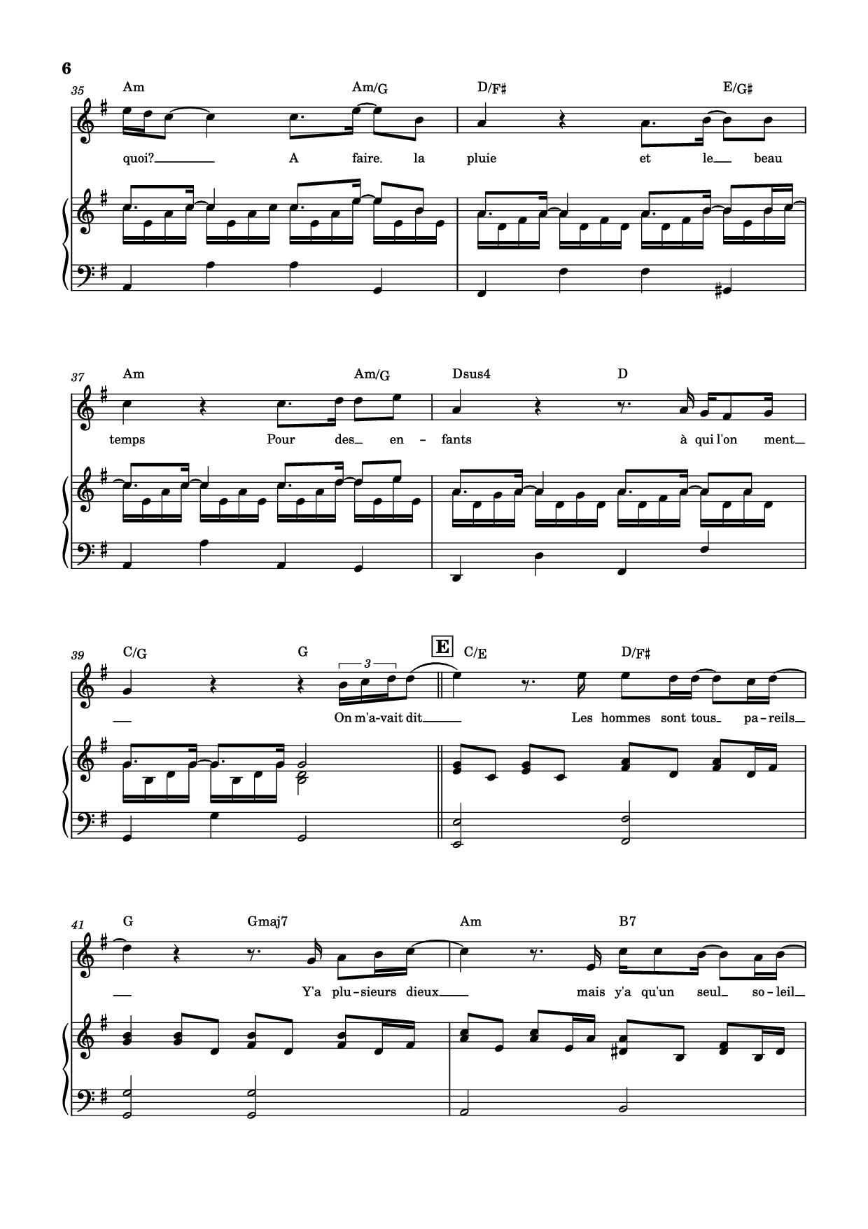 Page 6 of Sheet music PDF Piano Qui a le droit Piano - Patrick Bruel