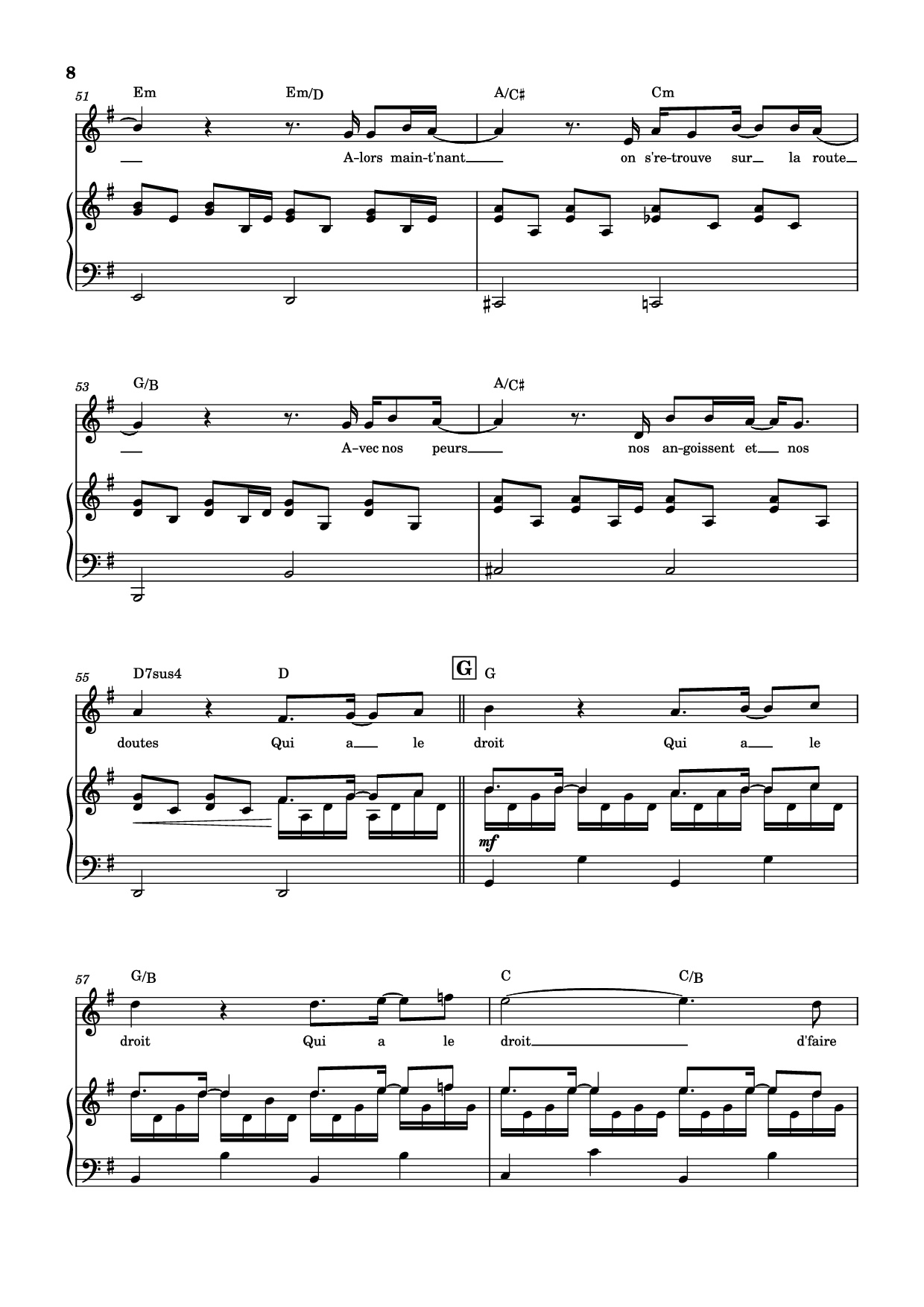 Page 8 of Sheet music PDF Piano Qui a le droit Piano - Patrick Bruel