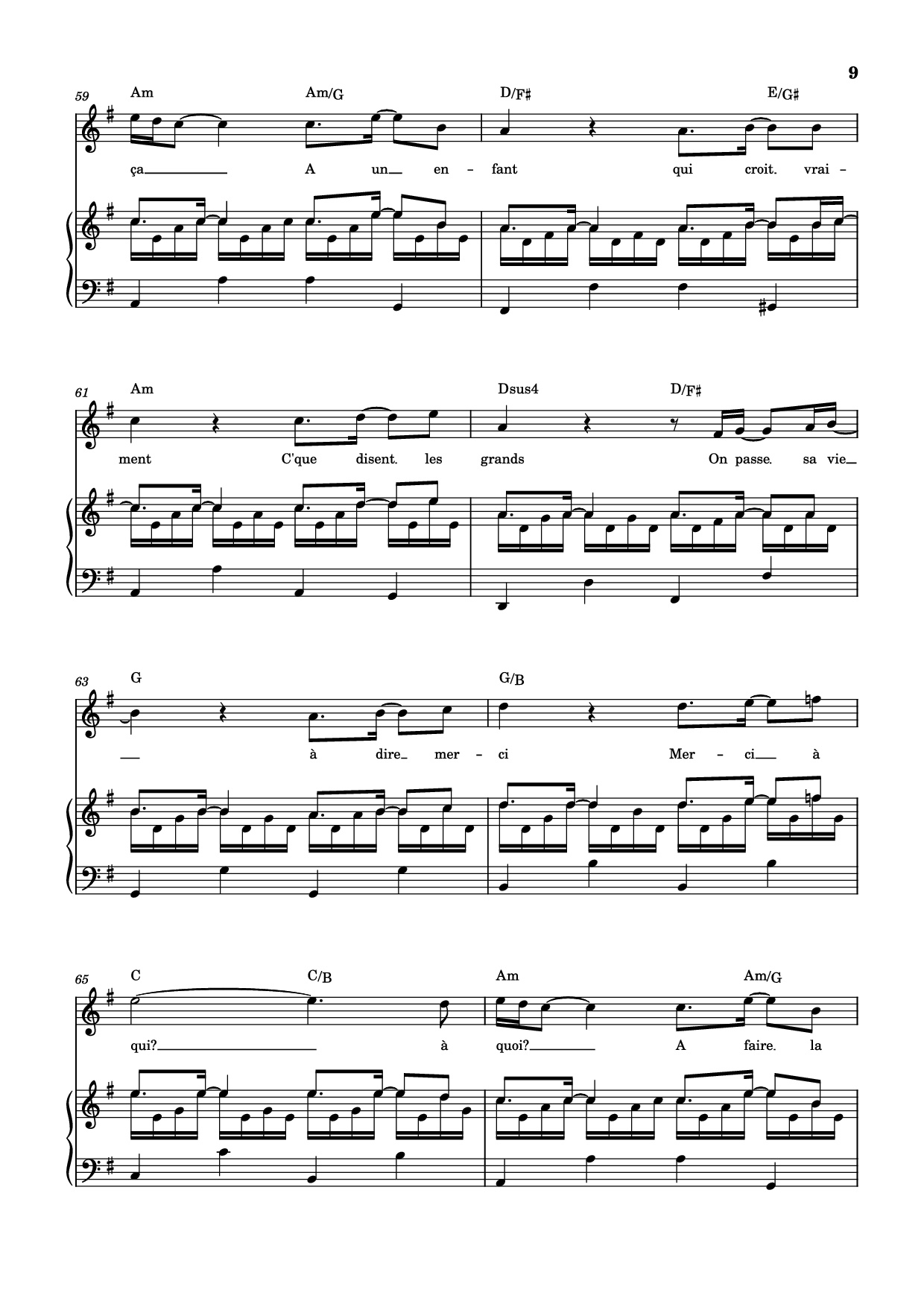 Page 9 of Sheet music PDF Piano Qui a le droit Piano - Patrick Bruel