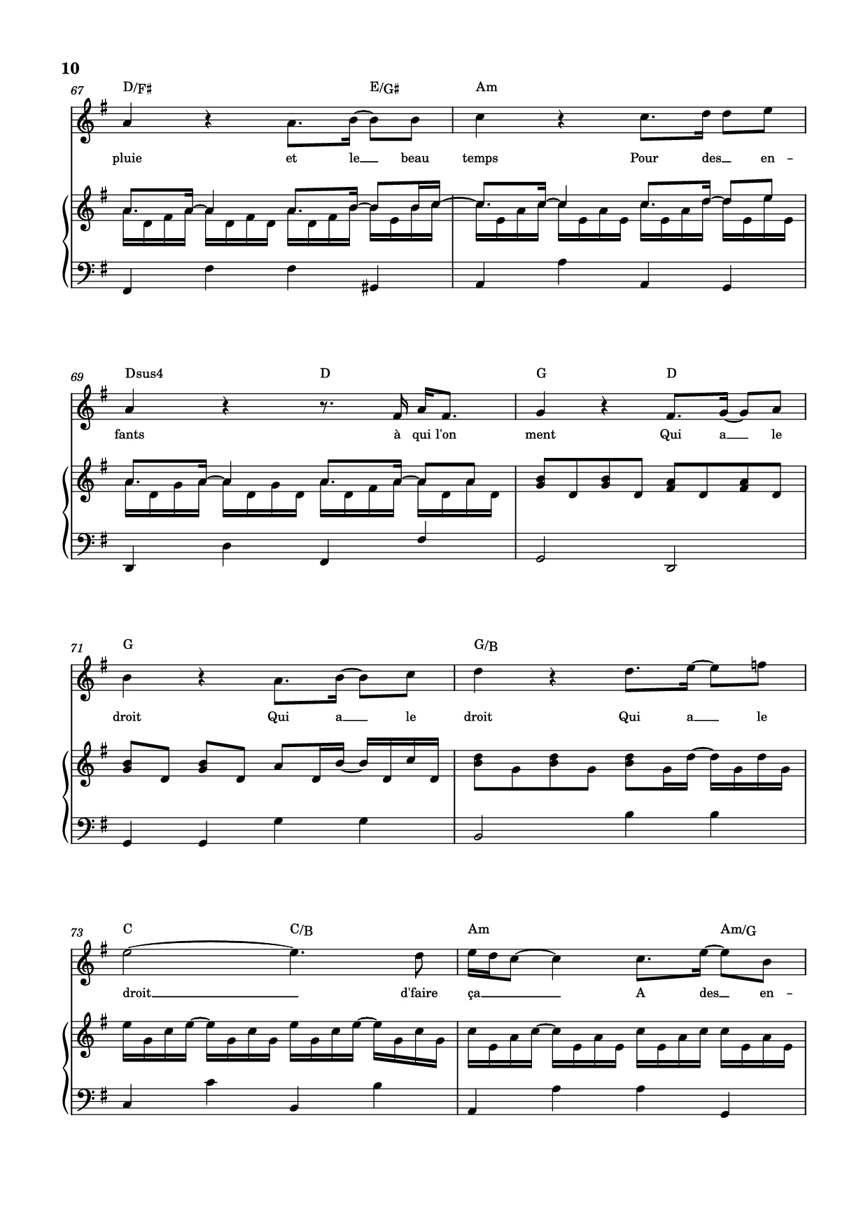 Page 10 of Sheet music PDF Piano Qui a le droit Piano - Patrick Bruel