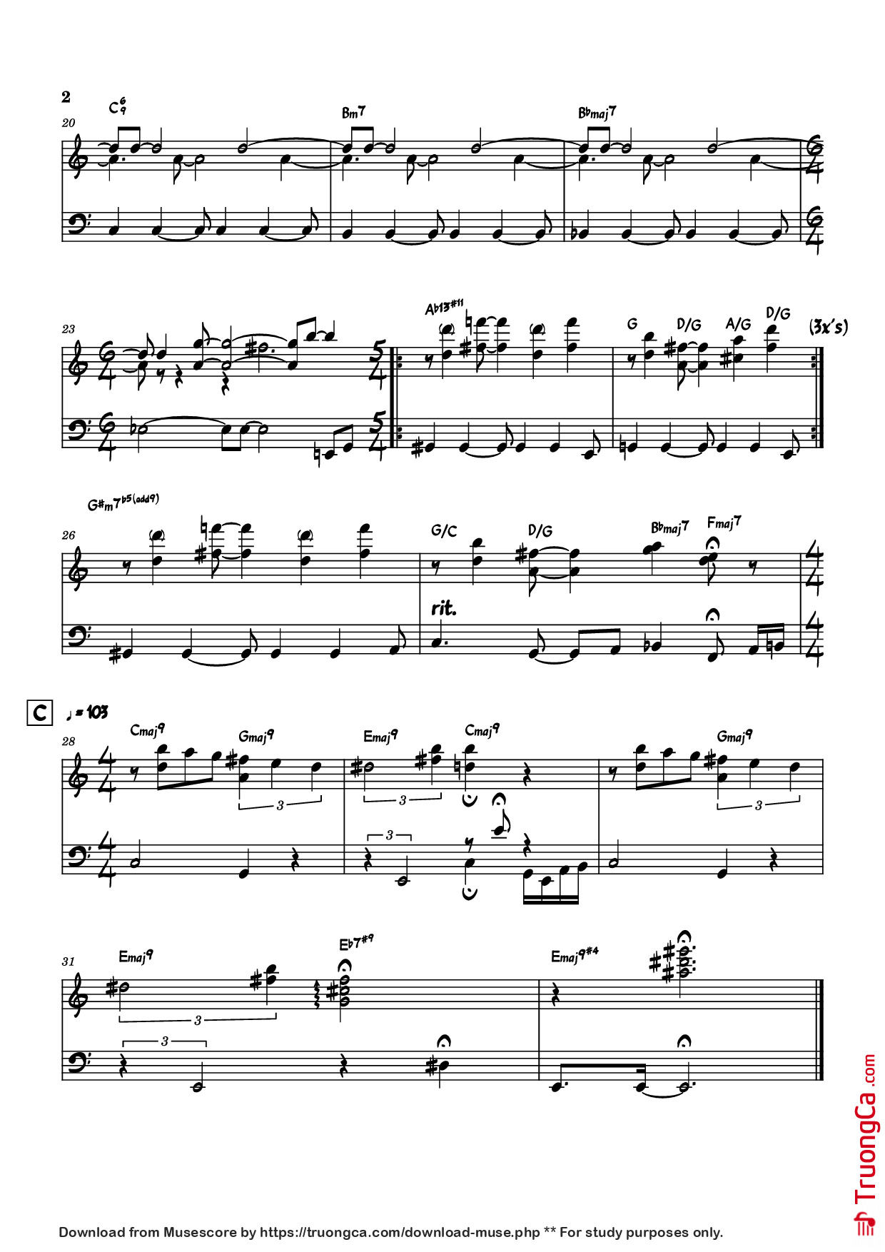 Page 2 of Sheet music PDF Guitar Tab Portrait Of Tracy Guitar TAB - Jaco Pastorius
