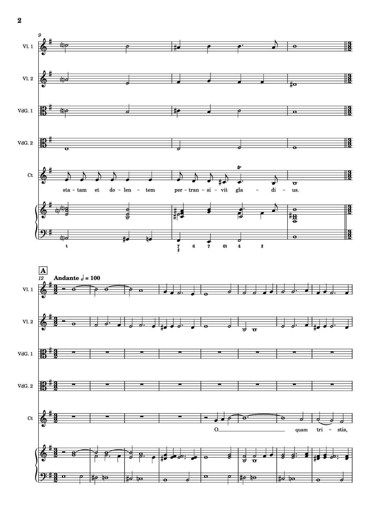 Page 2 of Sheet music PDF Piano Stabat mater (Pianto della Madonna) Piano - Giovanni Felice Sances