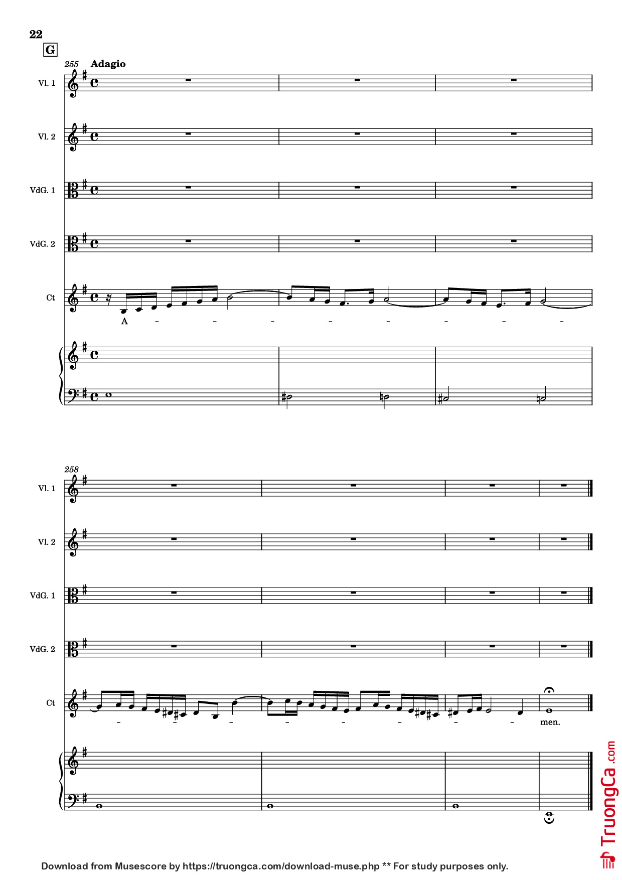 Page 22 of Sheet music PDF Piano Stabat mater (Pianto della Madonna) Piano - Giovanni Felice Sances