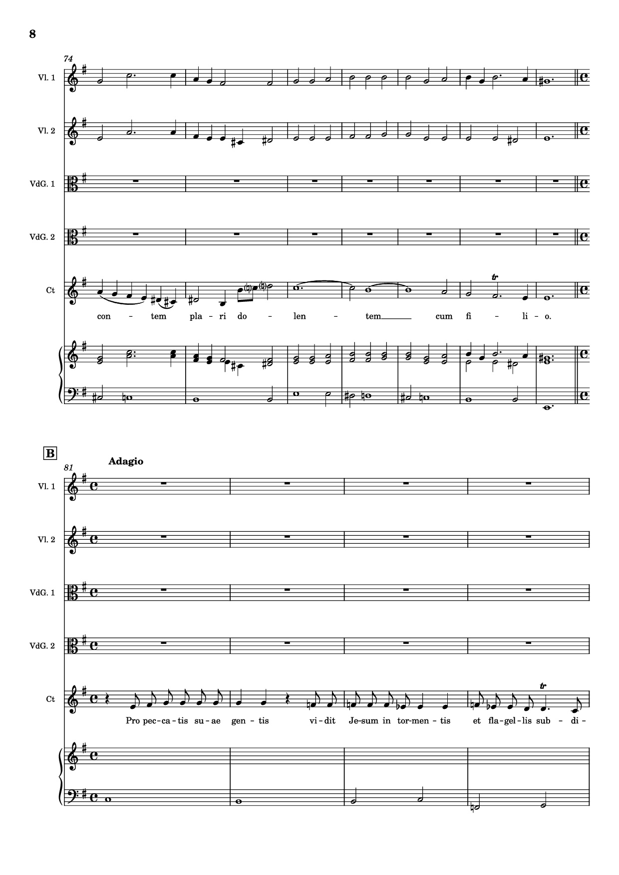 Page 8 of Sheet music PDF Piano Stabat mater (Pianto della Madonna) Piano - Giovanni Felice Sances