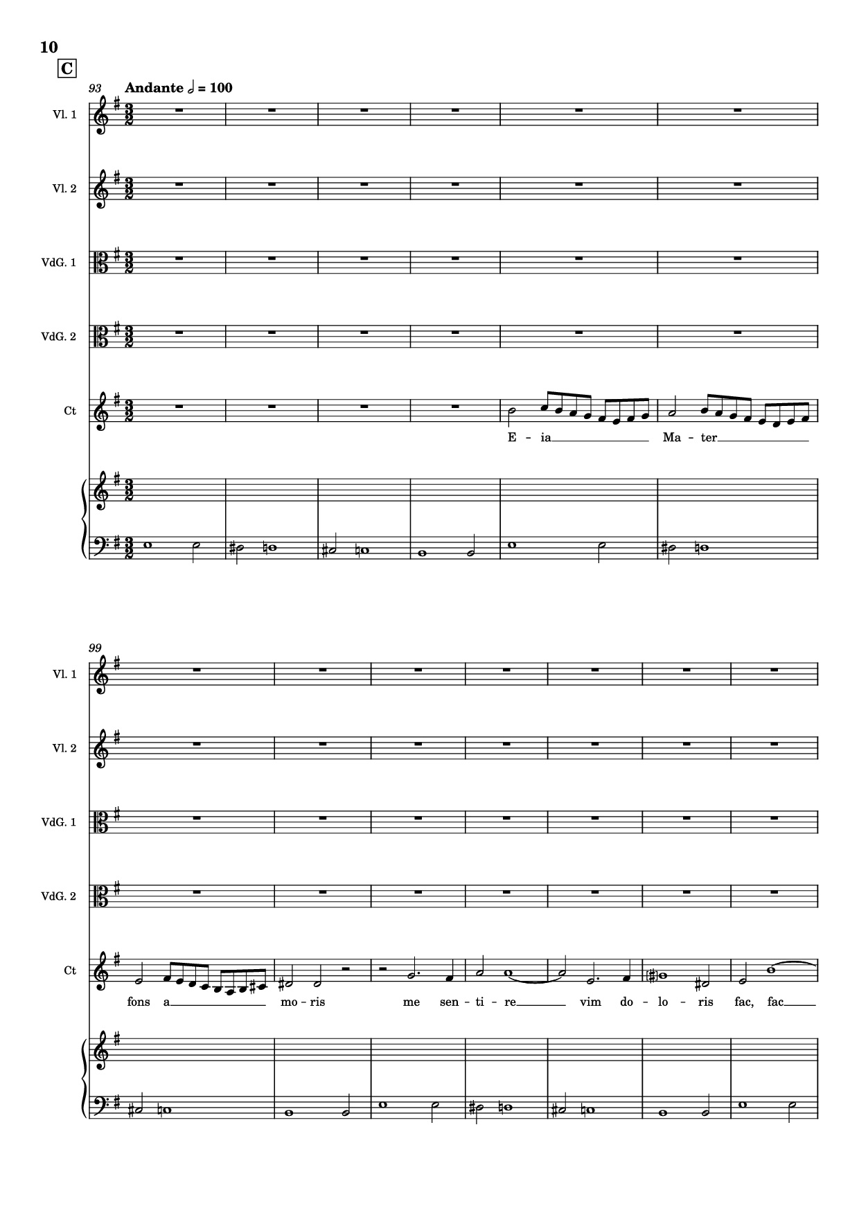 Page 10 of Sheet music PDF Piano Stabat mater (Pianto della Madonna) Piano - Giovanni Felice Sances