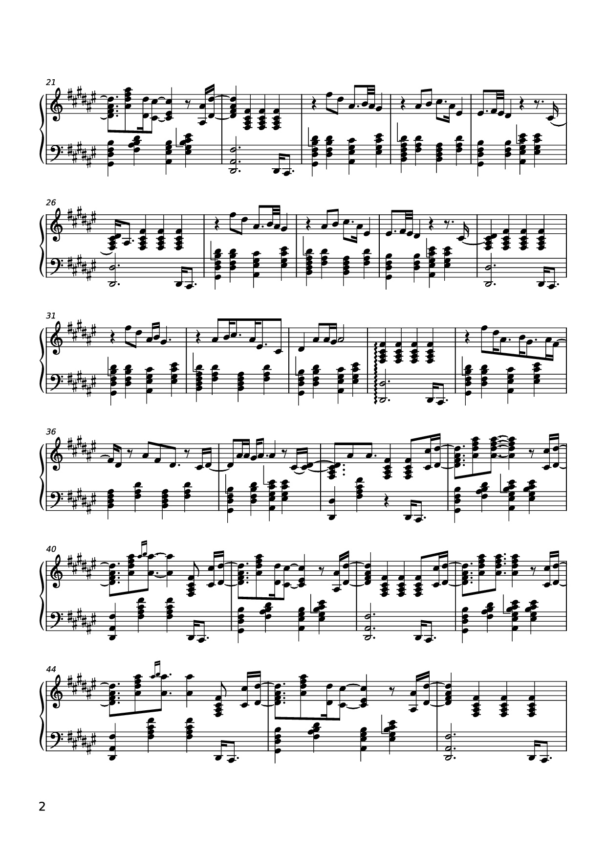 Page 2 of Sheet music PDF Piano Chamber of Reflection Piano - Music by Mac DeMarco