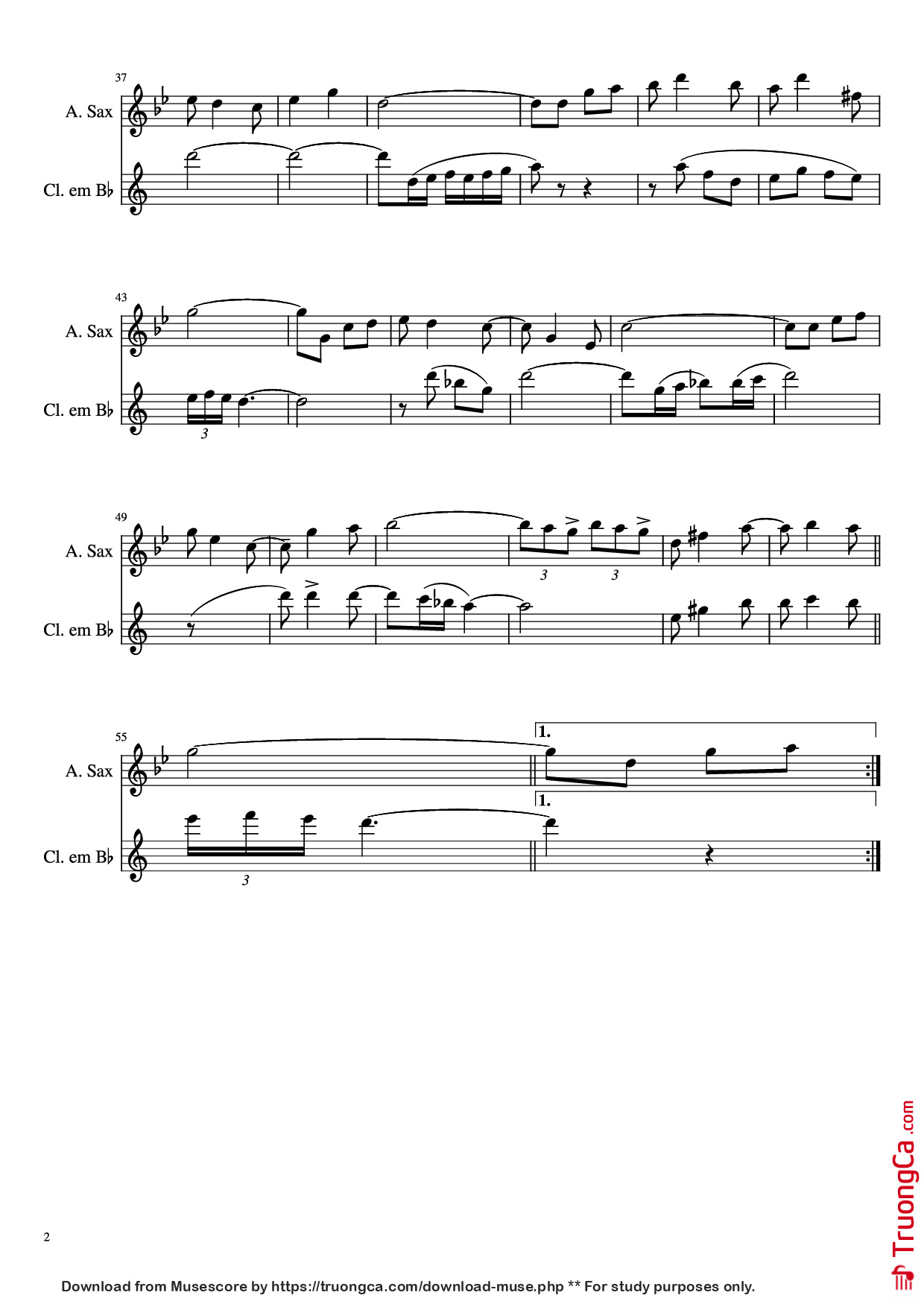 Page 2 of Sheet music PDF Cisne Branco - Undefined