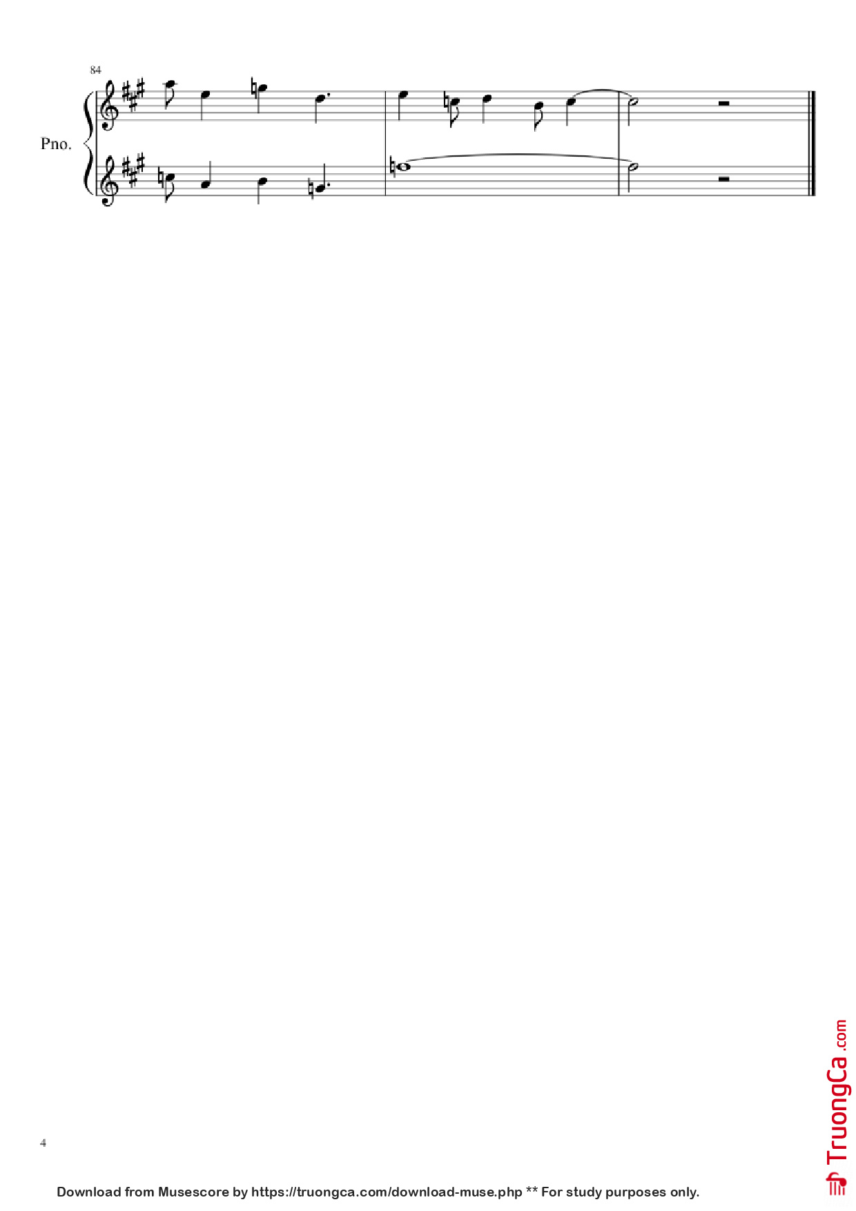 Page 4 of Sheet music PDF Piano guren no yumiya Piano - Volla & Alecca vers