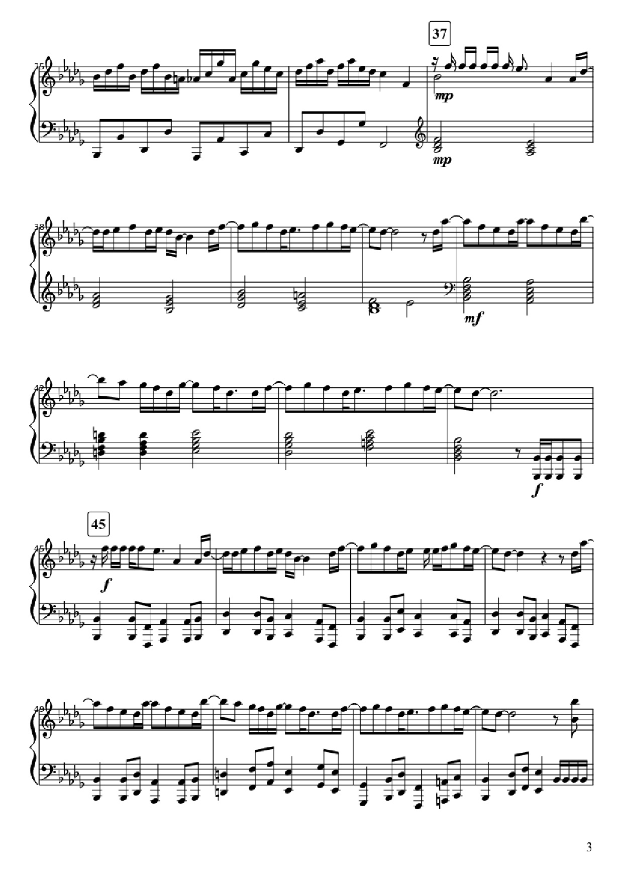 Page 3 of Sheet music PDF Piano It