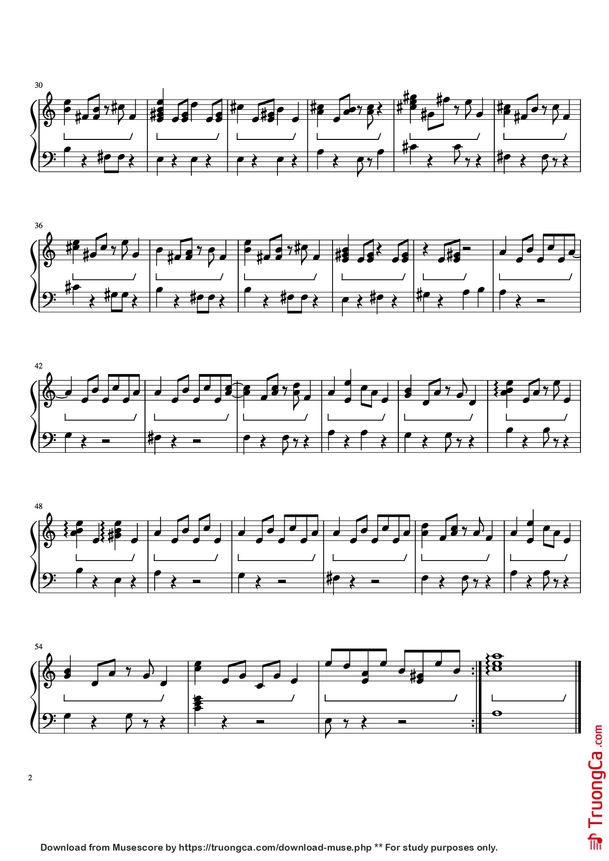 Page 2 of Sheet music PDF Piano Guitar Tab While My Guitar Gently Weeps Piano - The Beatles