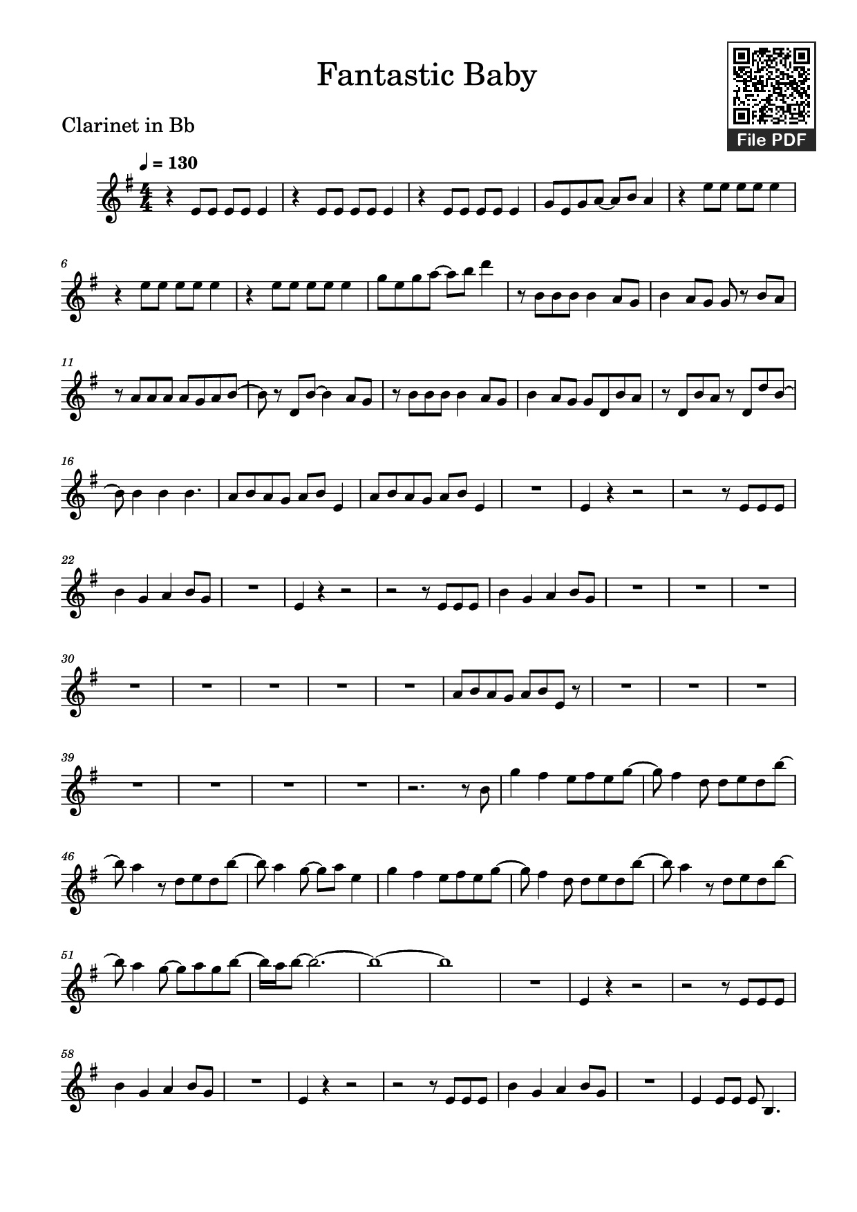 Sheet PDF of Fantastic Baby - BIGBANG