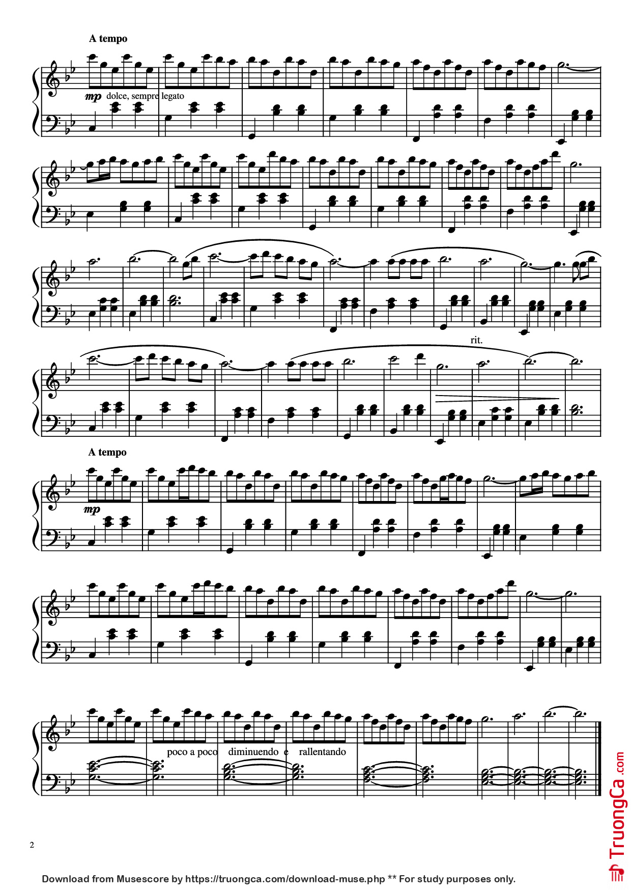 Page 2 of Sheet music PDF Piano Idea n.10 Piano - Undefined