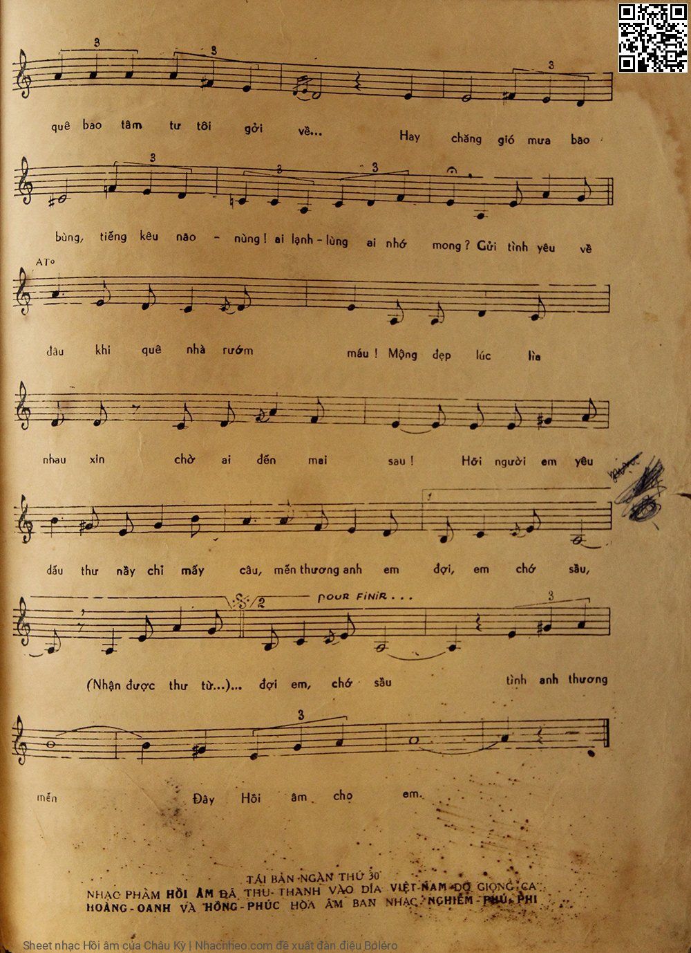 Page 7 of Sheet music PDF Hồi âm - Châu Kỳ