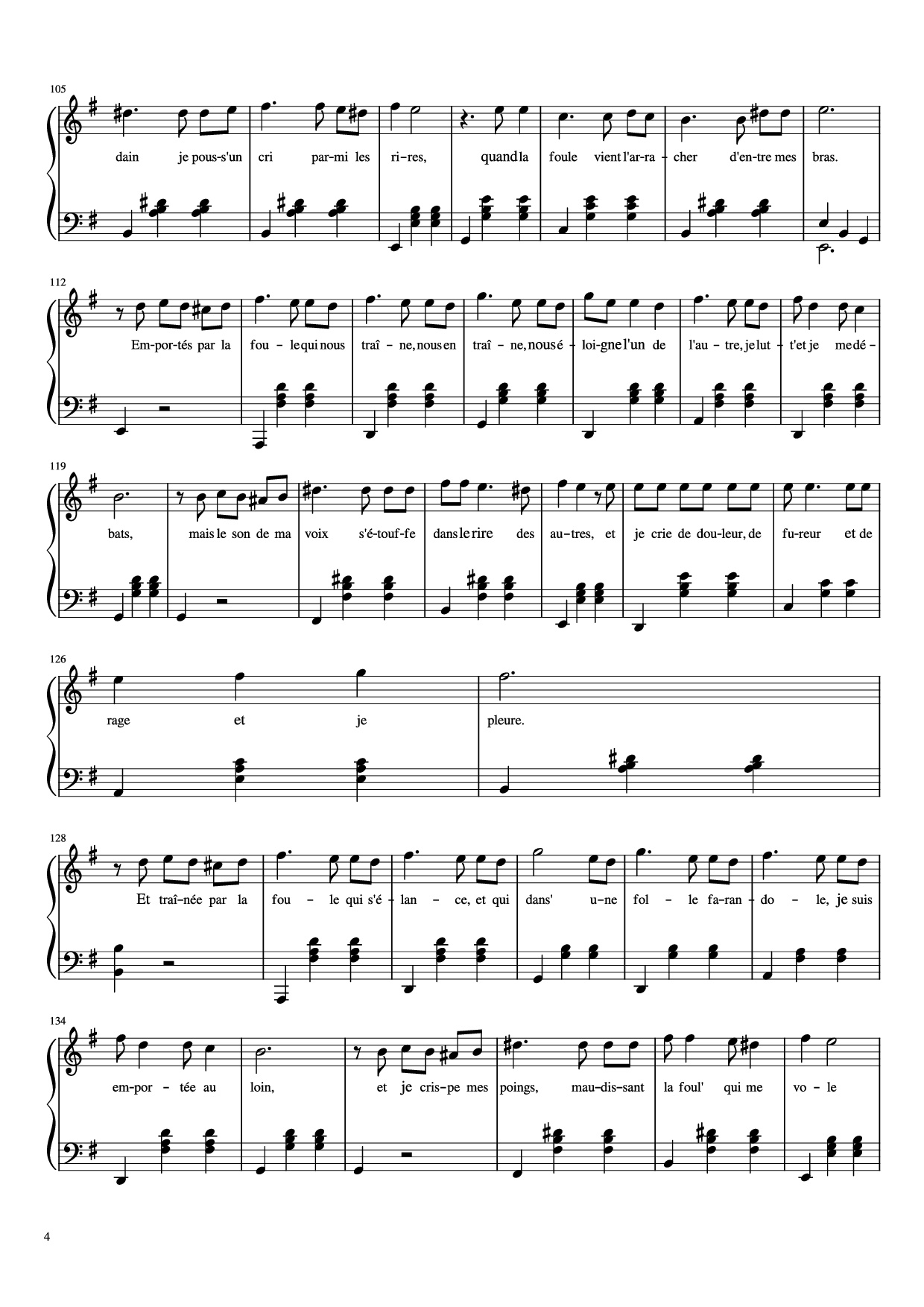 Page 4 of Sheet music PDF Piano La Foule Piano - Musique: Ángel Cabral