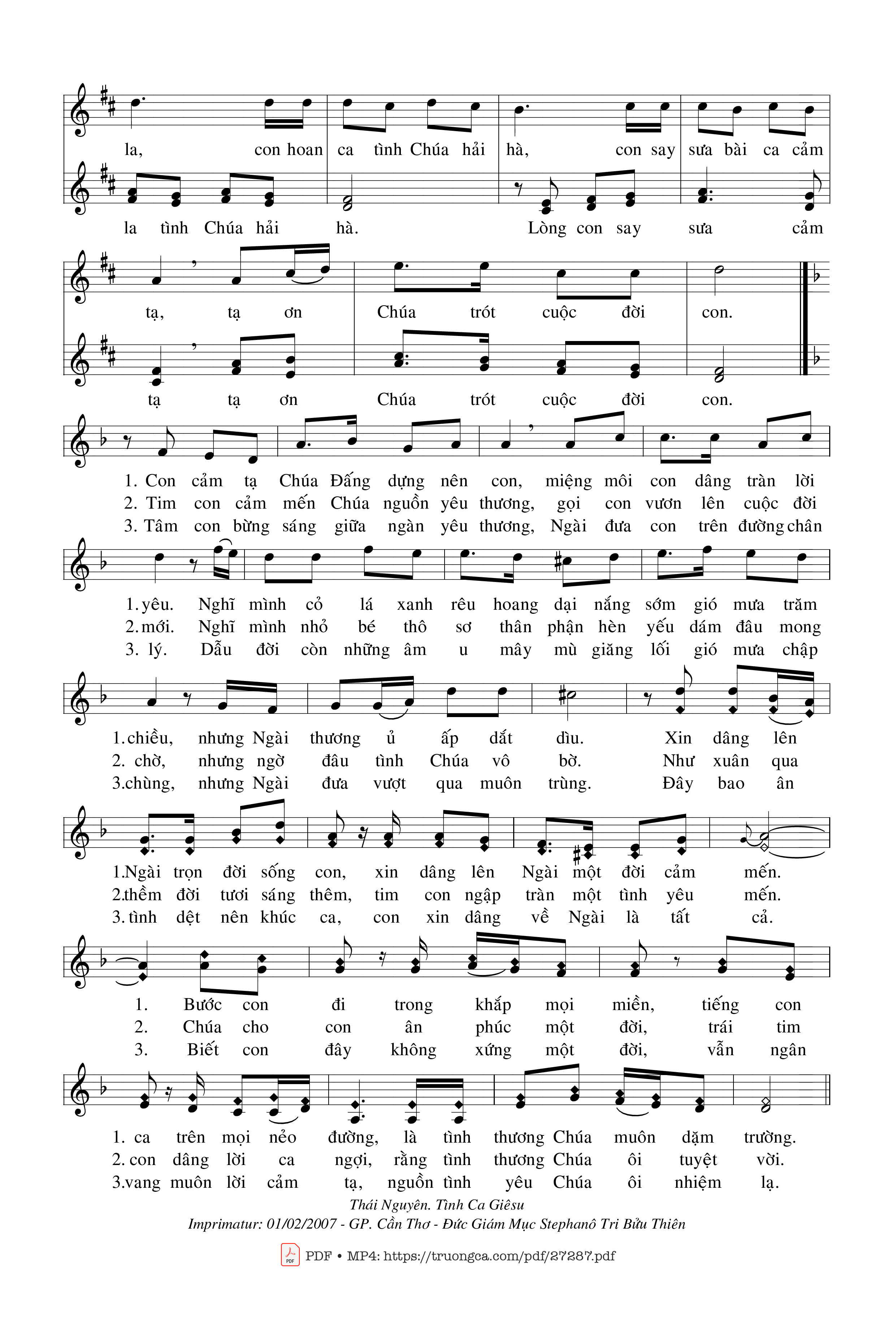Page 2 of Sheet music PDF Một Đời Cảm Mến - Thái Nguyên