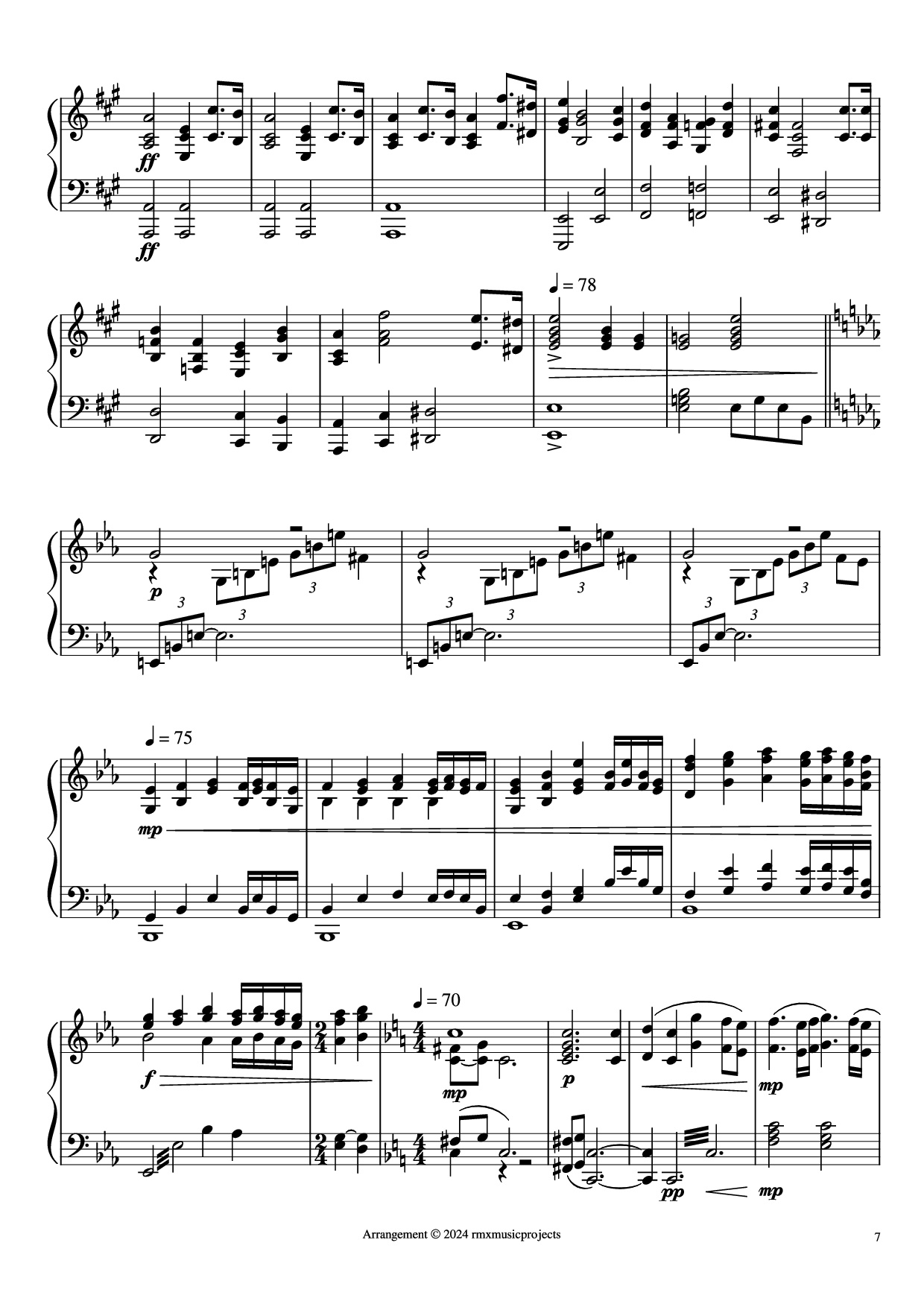Page 7 of Sheet music PDF Piano Willow - Ending & End Credits Piano - Music by James Horner