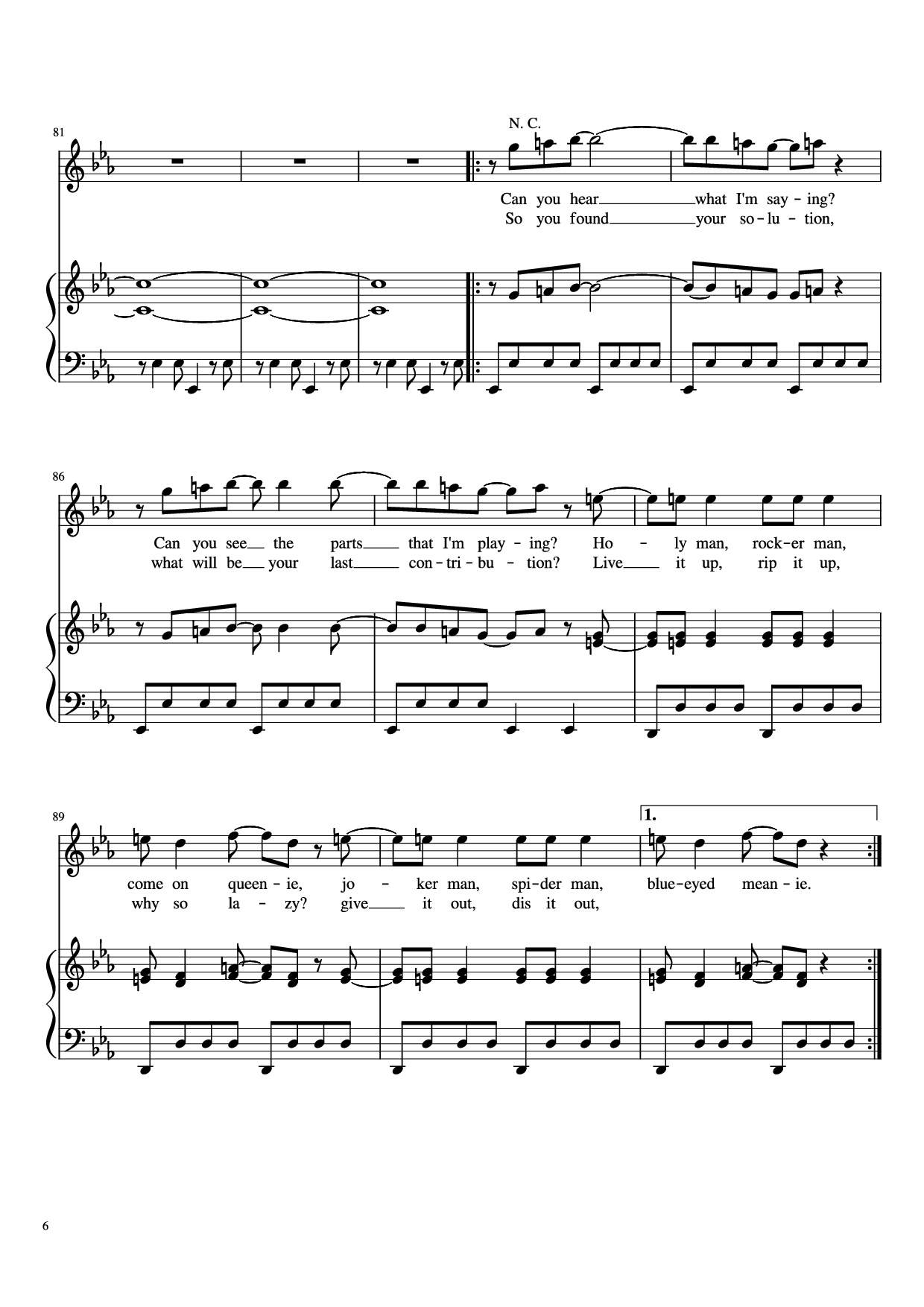 Page 6 of Sheet music PDF Piano Fool